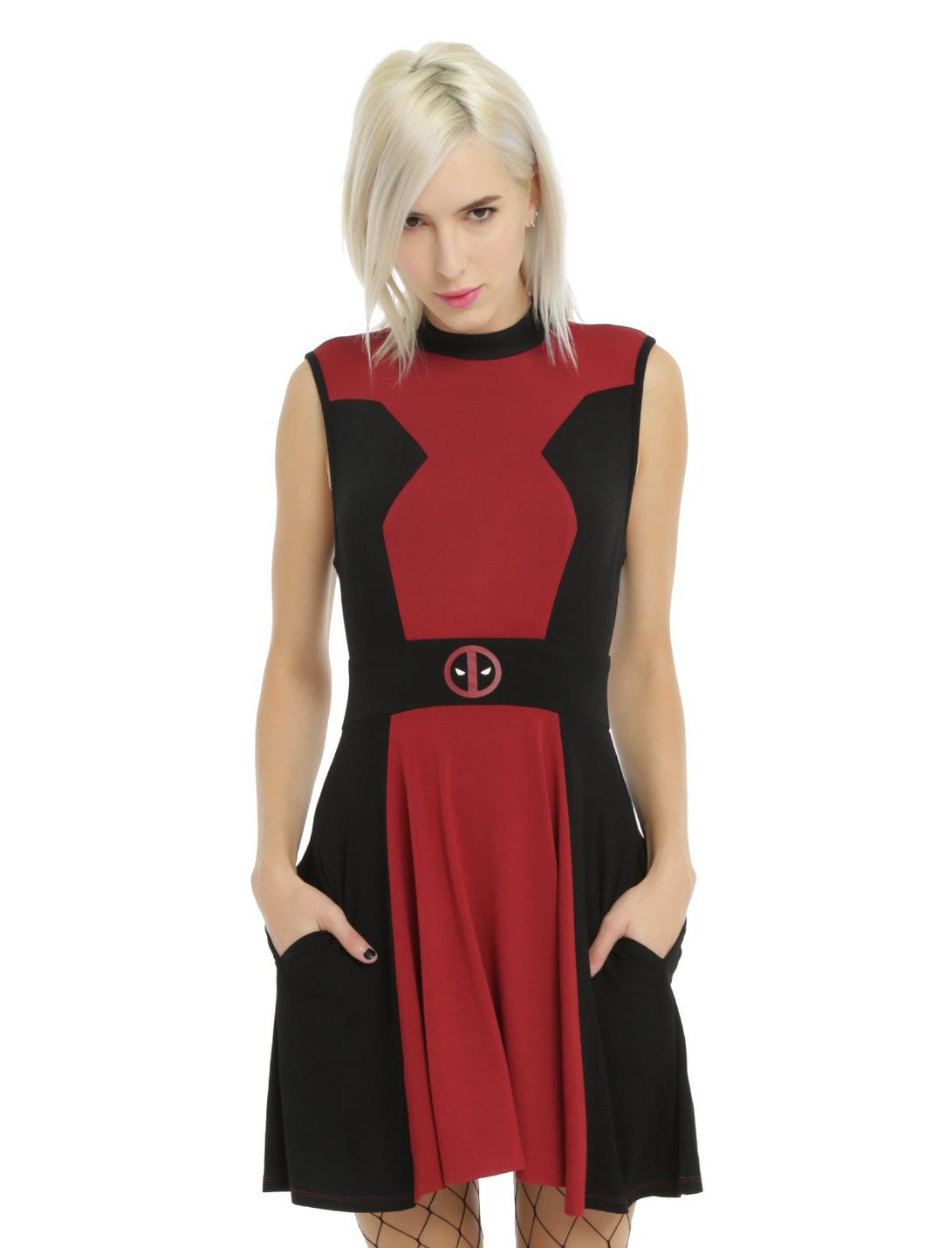 Her Universe Marvel Deadpool Cosplay Dress, RED, hi-res