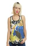 Disney Beauty And The Beast Floral Sublimation Girls Tank Top, MULTI, hi-res