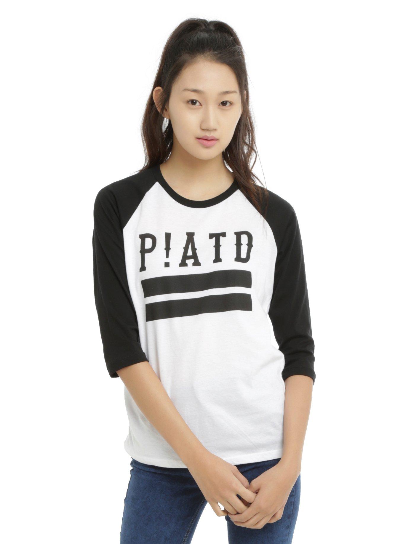 Panic! At The Disco P!ATD Logo Girls Raglan, WHITE, hi-res