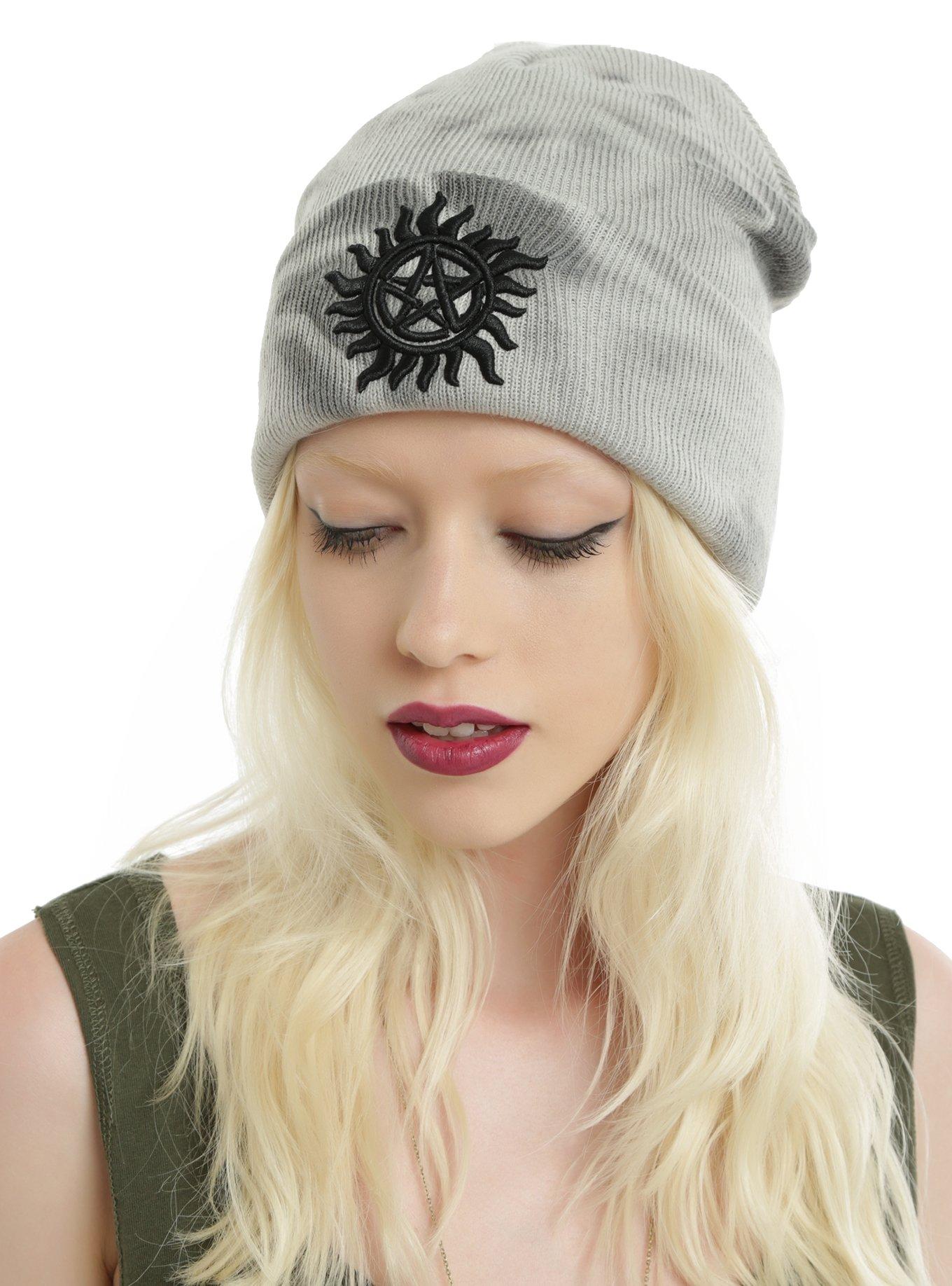 Supernatural Anti-Possession Symbol Cloud Wash Beanie, , hi-res