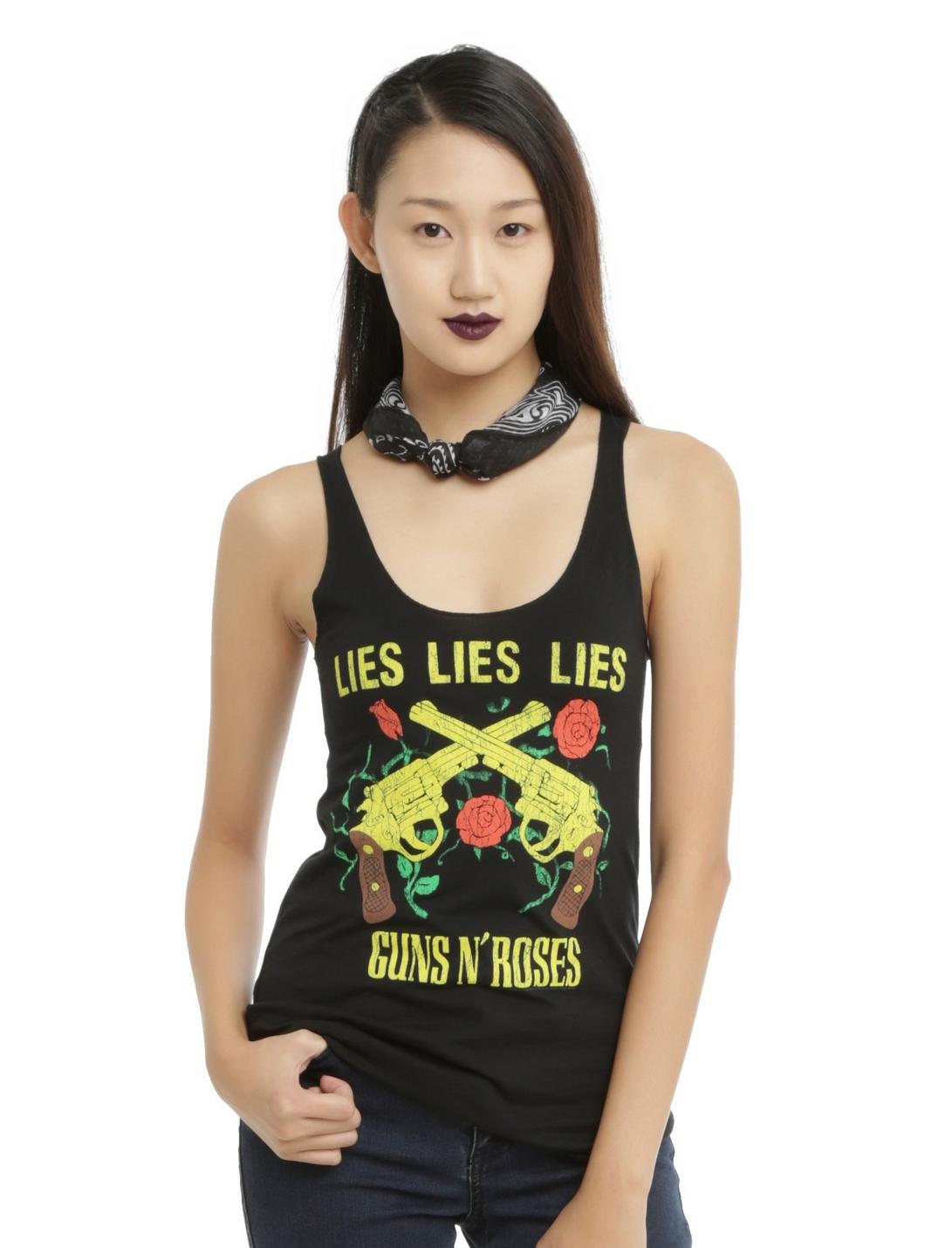 Guns N' Roses Lies Lies Lies Girls Tank Top, BLACK, hi-res