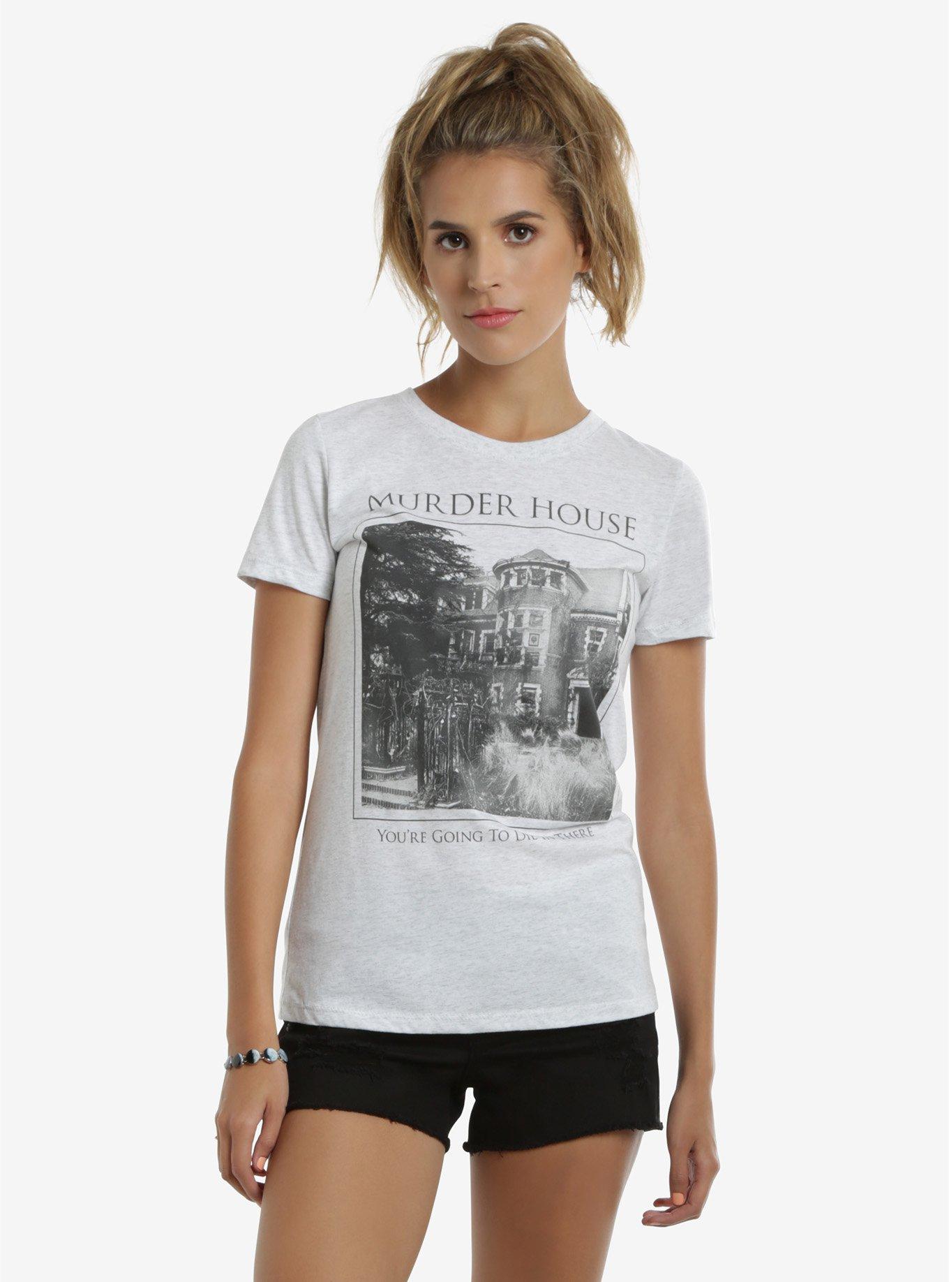 American Horror Story Murder House Womens Tee, GREY, hi-res
