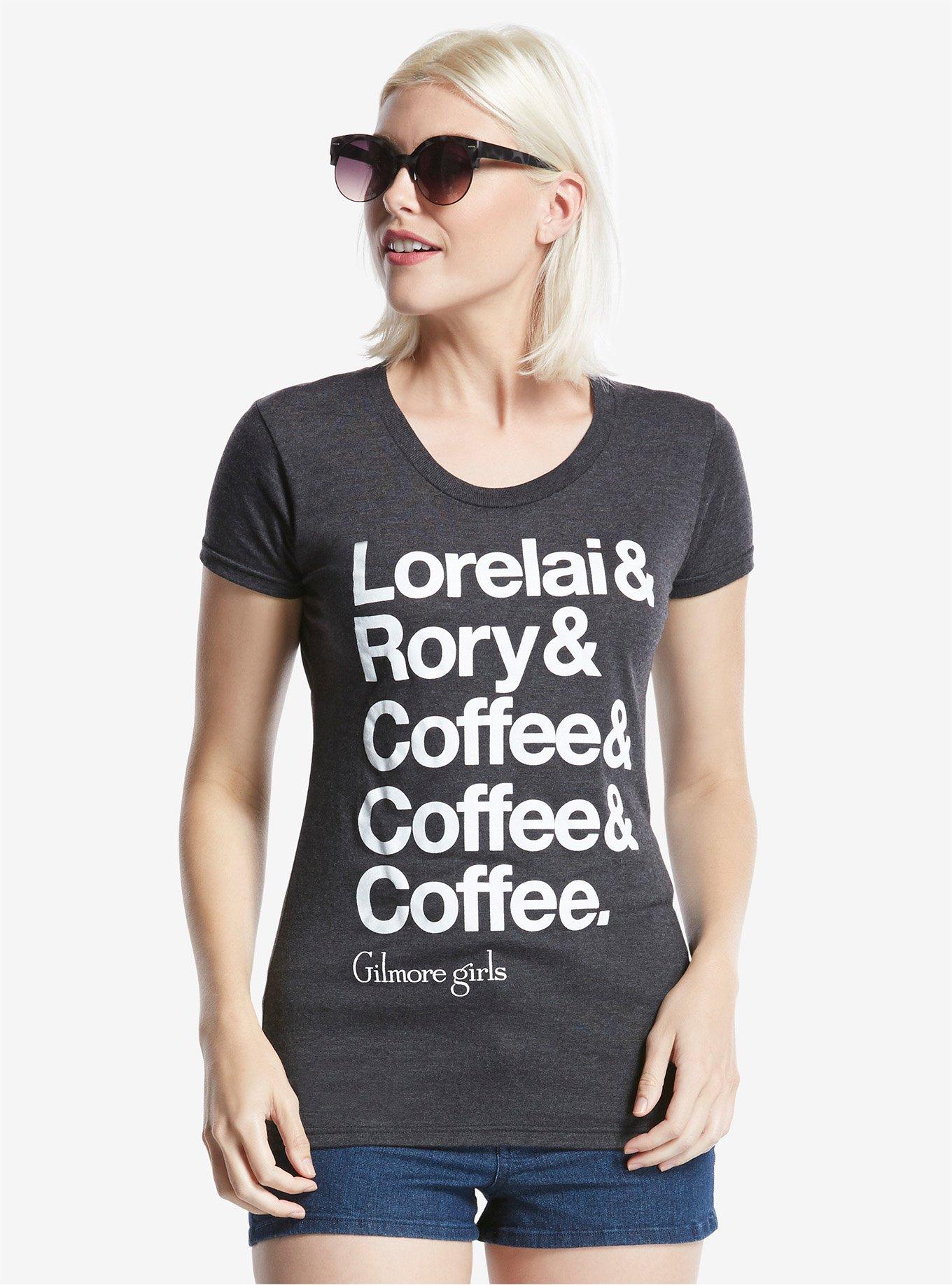 Gilmore Girls Coffee Womens Tee, BLACK, hi-res view 1