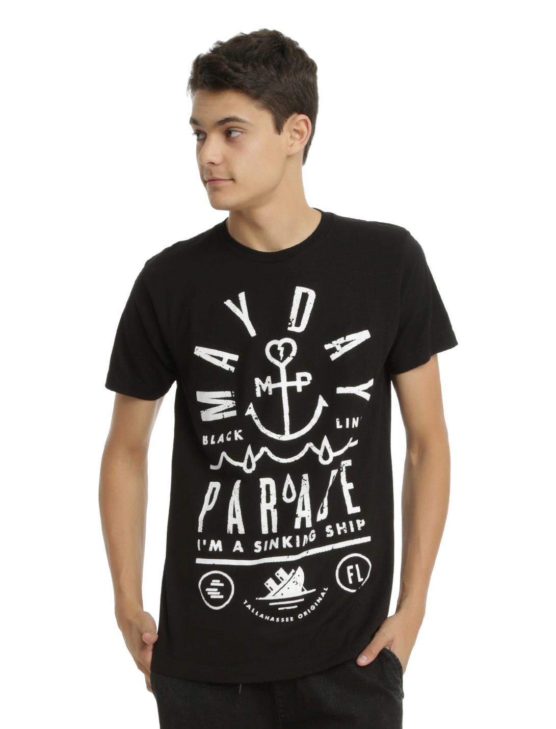 Mayday Parade Sinking Ship T-Shirt, BLACK, hi-res