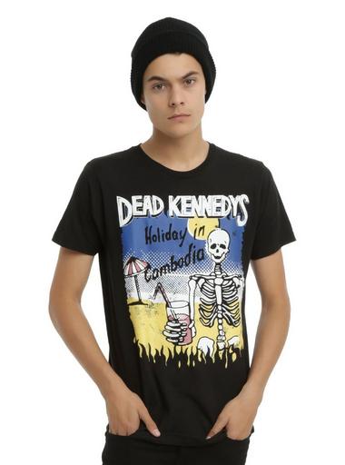 Dead Kennedys Holiday in Cambodia Tシャツ Dead Kennedys Holiday Inn Cambodia Yellow T-Shirt - Dead
