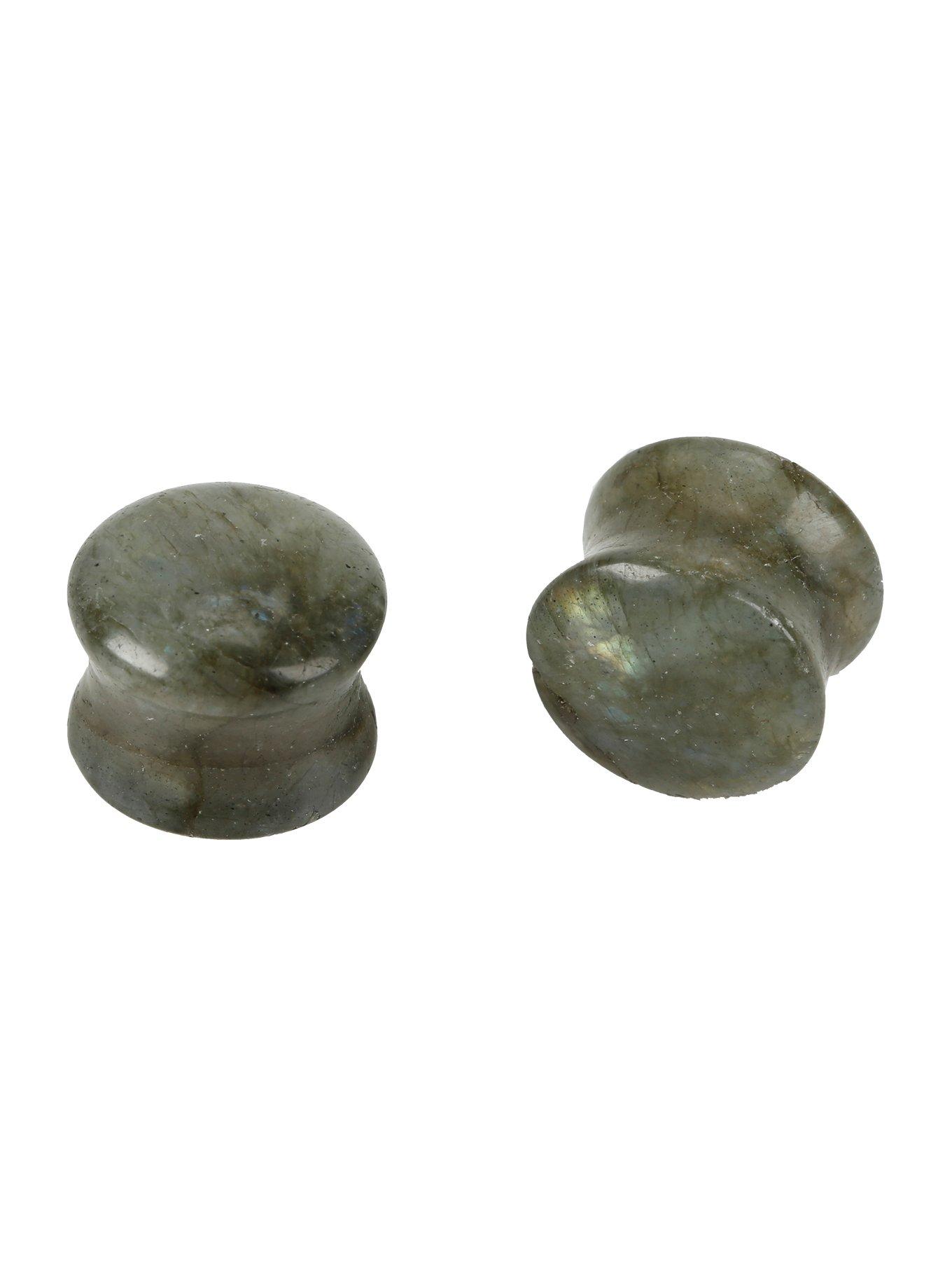 Labradorite Stone Double Flare Plug 2 Pack, MULTI, hi-res