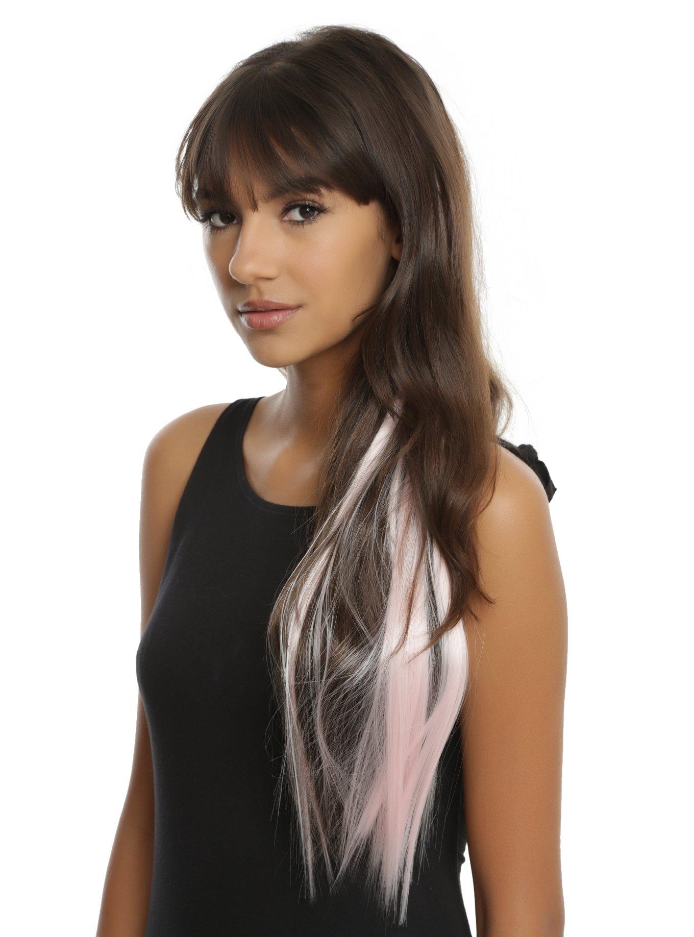 Pastel Pink Clip-In Hair Extension, , hi-res