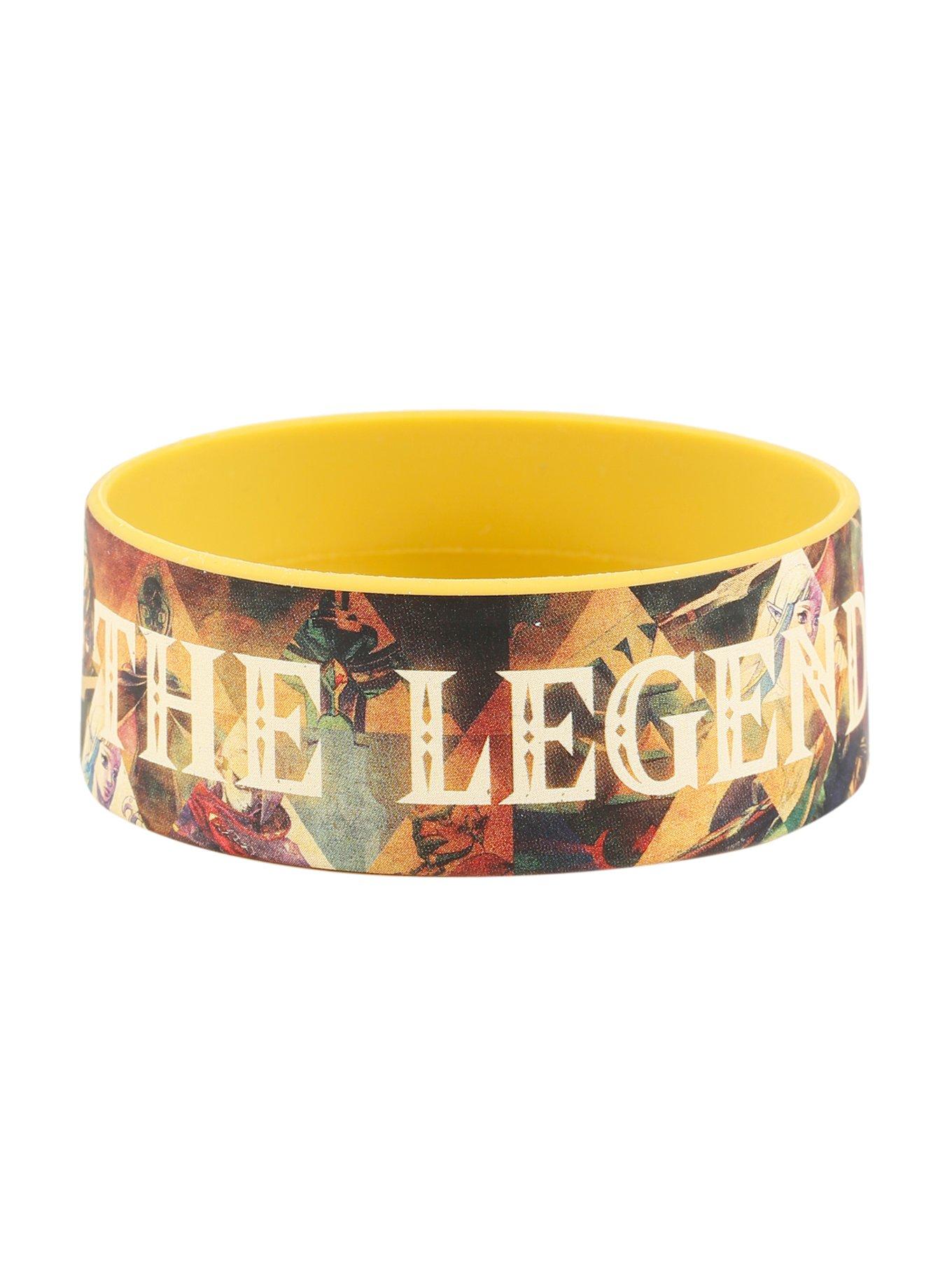 The Legend Of Zelda Characters Triforce Rubber Bracelet, , hi-res