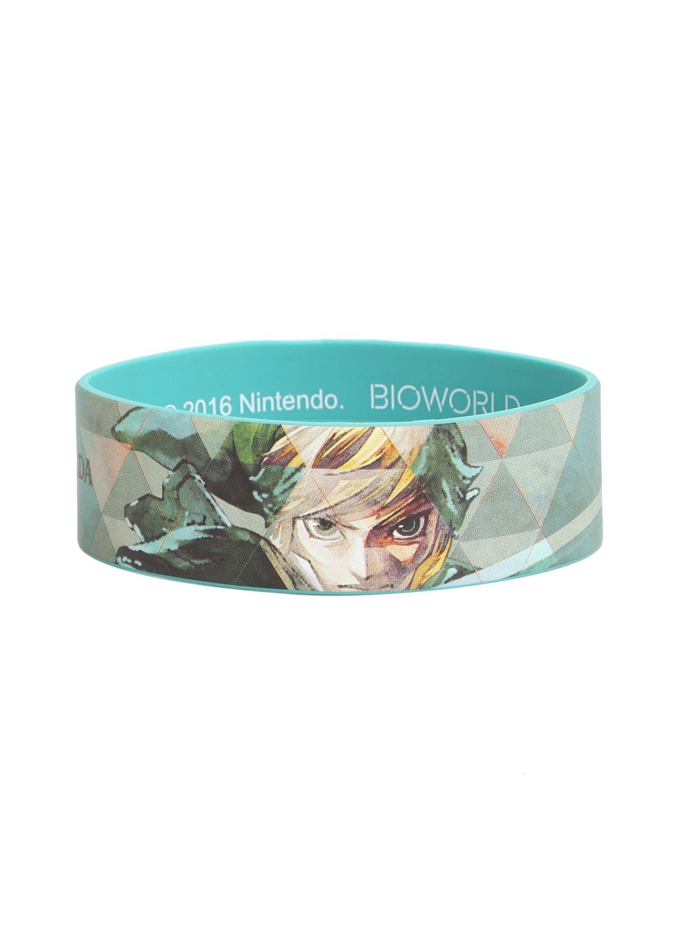 The Legend Of Zelda Link Face Rubber Bracelet, , hi-res