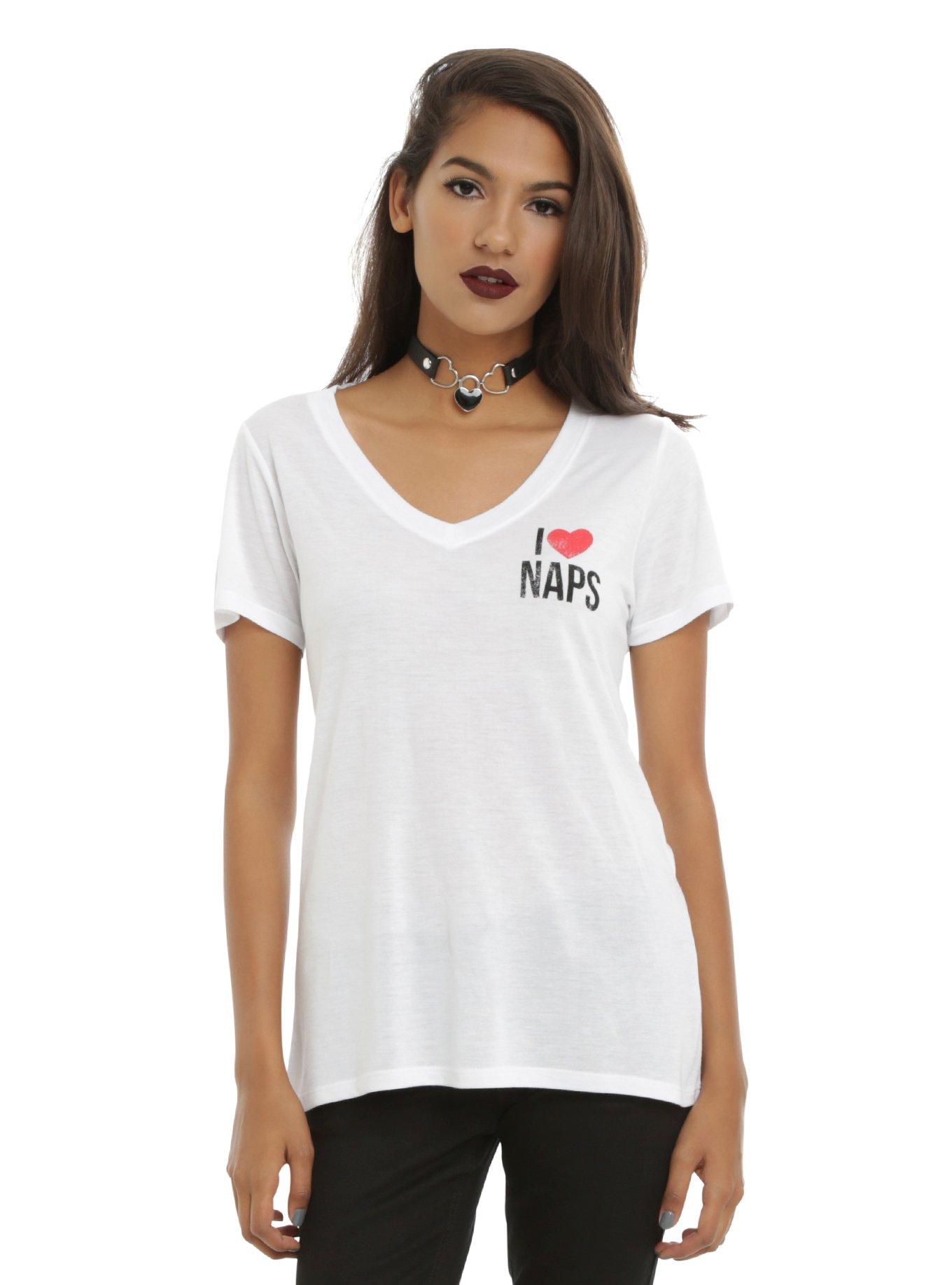 I Love Naps Girls T-Shirt, WHITE, hi-res