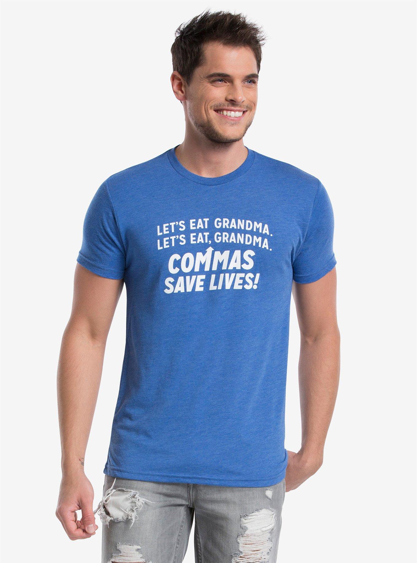 Commas Save Lives! T-Shirt, BLUE, hi-res