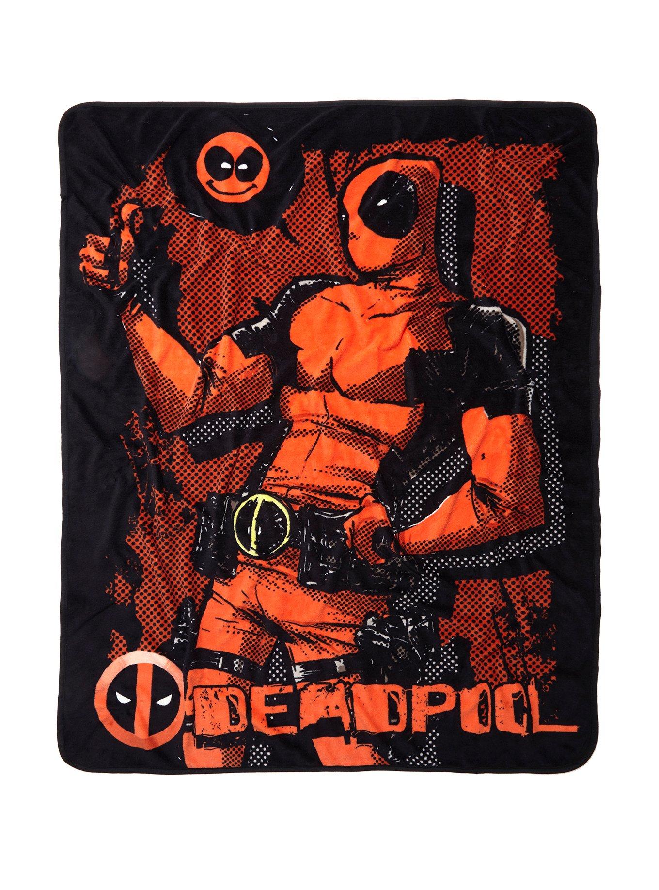 Marvel Deadpool Smile Throw Blanket, , hi-res