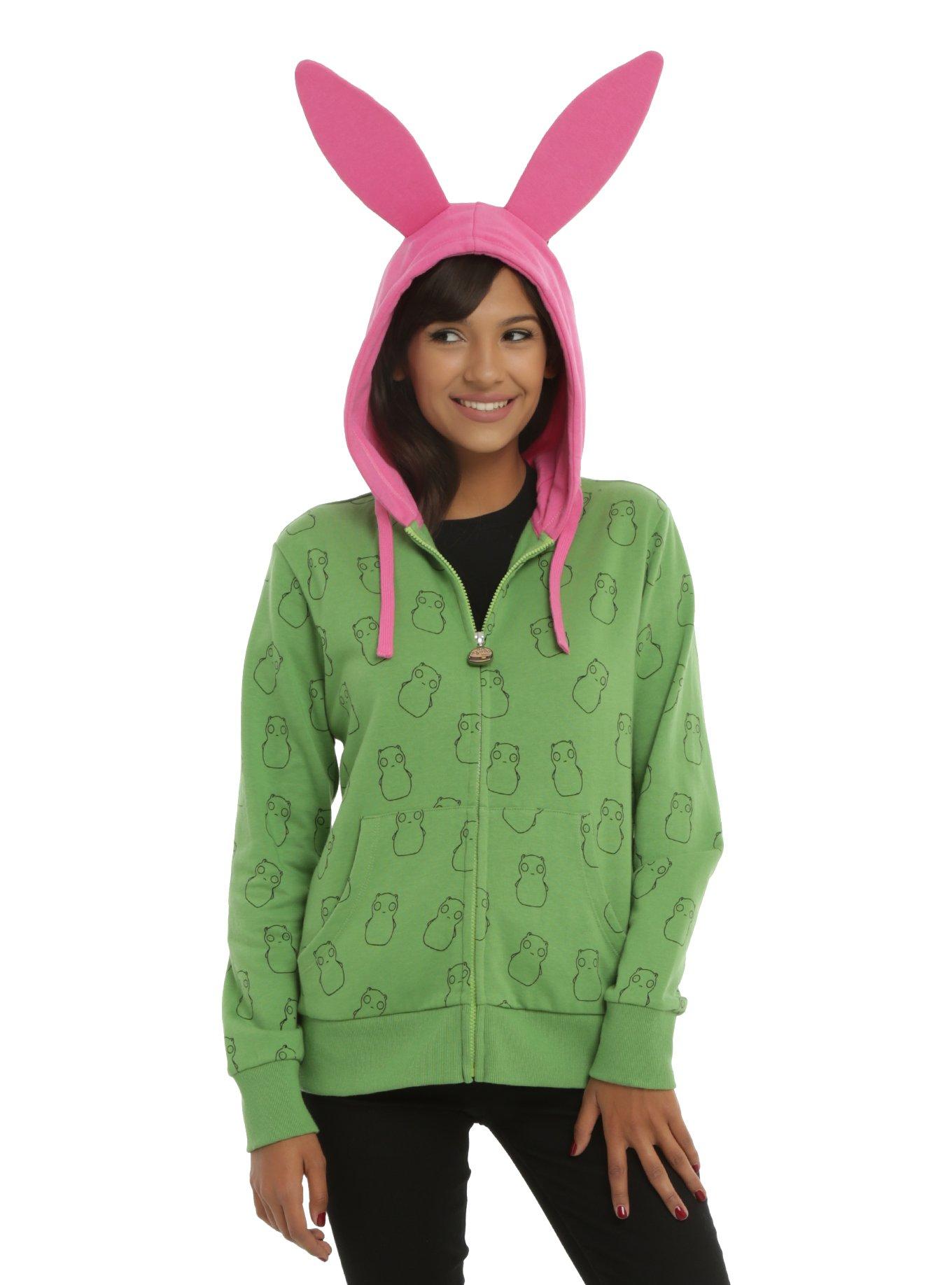 Louise Belcher Ears Hat Tee Animated Show Swim Network Adult Shirt