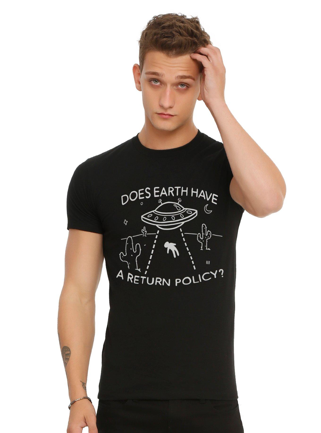 Alien Return Policy T-Shirt, BLACK, hi-res
