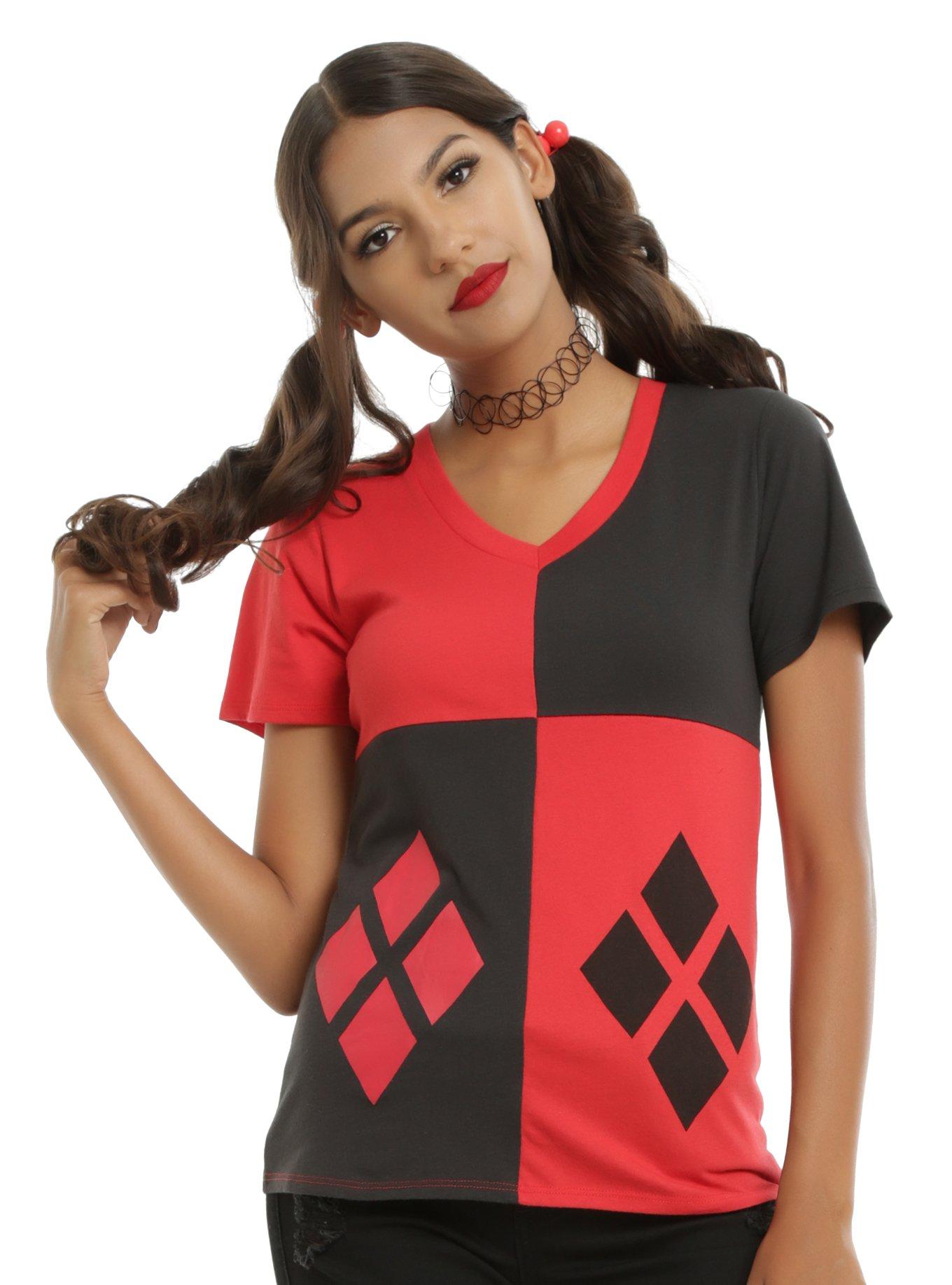 DC Comics Harley Quinn Cosplay Girls T-Shirt, RED, hi-res