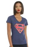 DC Comics Superman Logo Girls T-Shirt, BLUE, hi-res