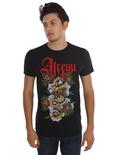 Atreyu Snake & Roses T-Shirt, BLACK, hi-res