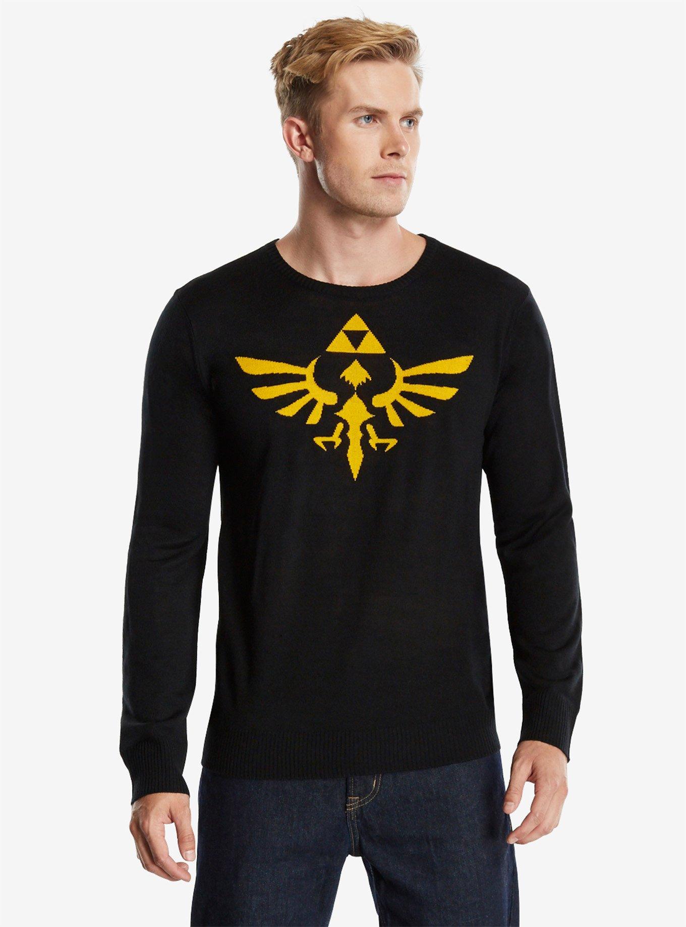 Nintendo The Legend Of Zelda Triforce Sweater, BLACK, hi-res