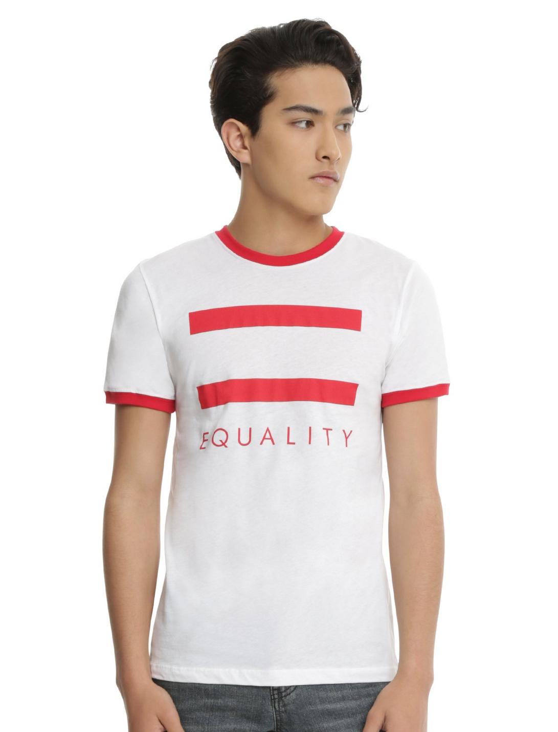 Equality Ringer T-Shirt, WHITE, hi-res