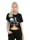 Supernatural Fire Portrait Girls T-Shirt, BLACK, hi-res