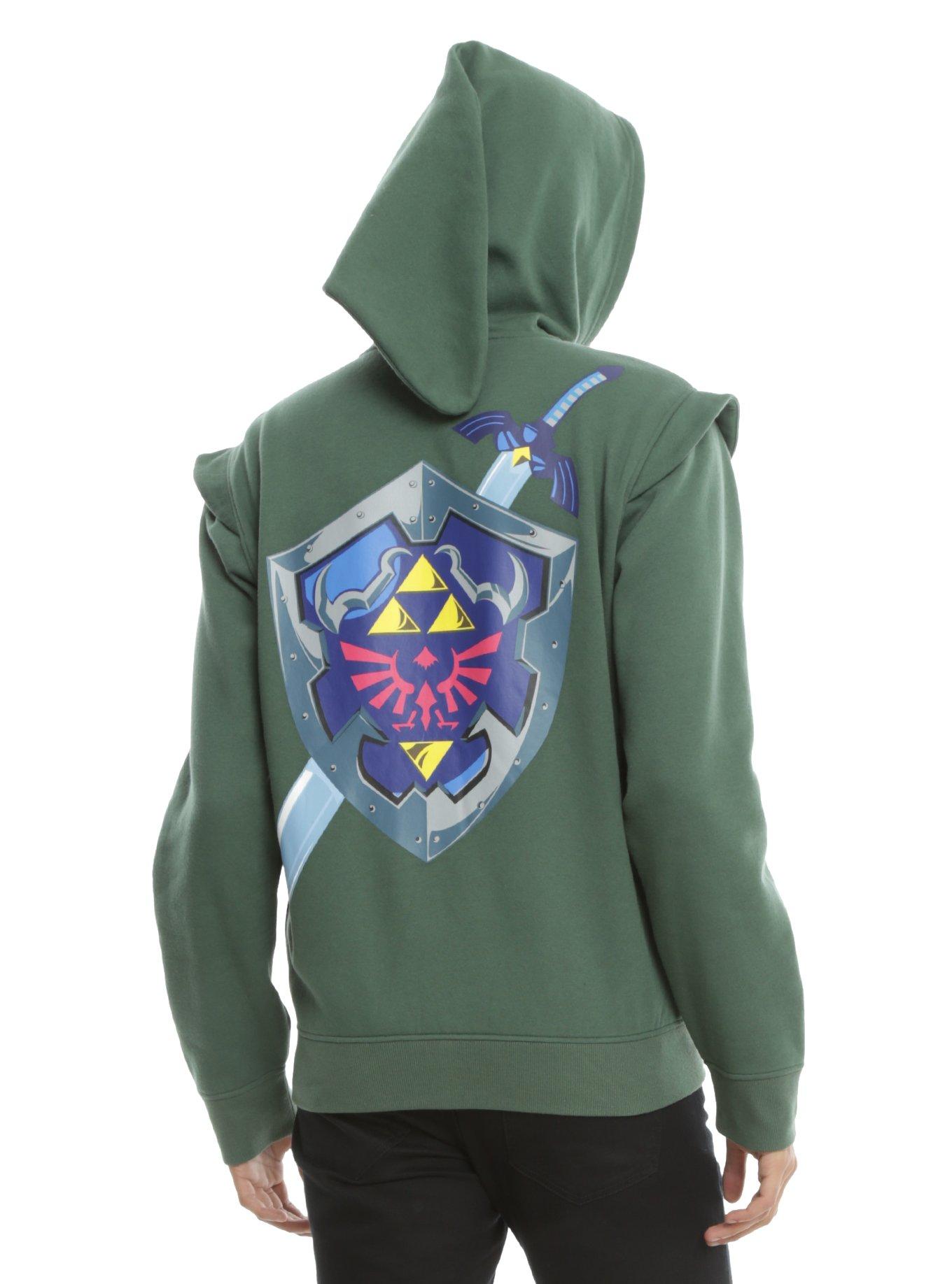 The Legend Of Zelda Cosplay Hoodie, GREEN, hi-res