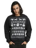 The Nightmare Before Christmas Fair Isle Sweatshirt, BLACK, hi-res