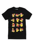 Pokemon Pikachu Hat Grid T-Shirt, BLACK, hi-res