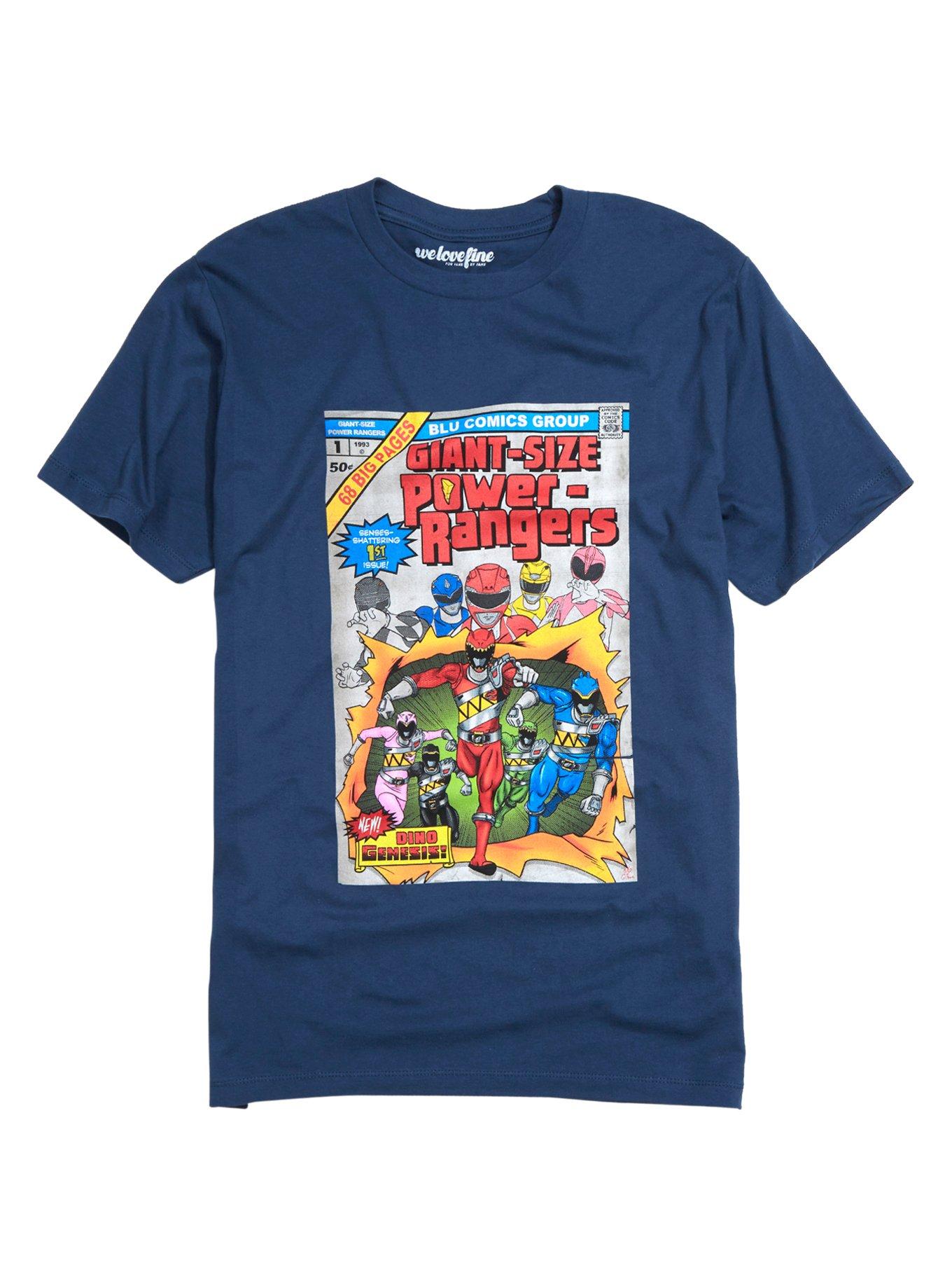 Mighty Morphin Power Rangers Giant Size Rangers T-Shirt, BLUE, hi-res