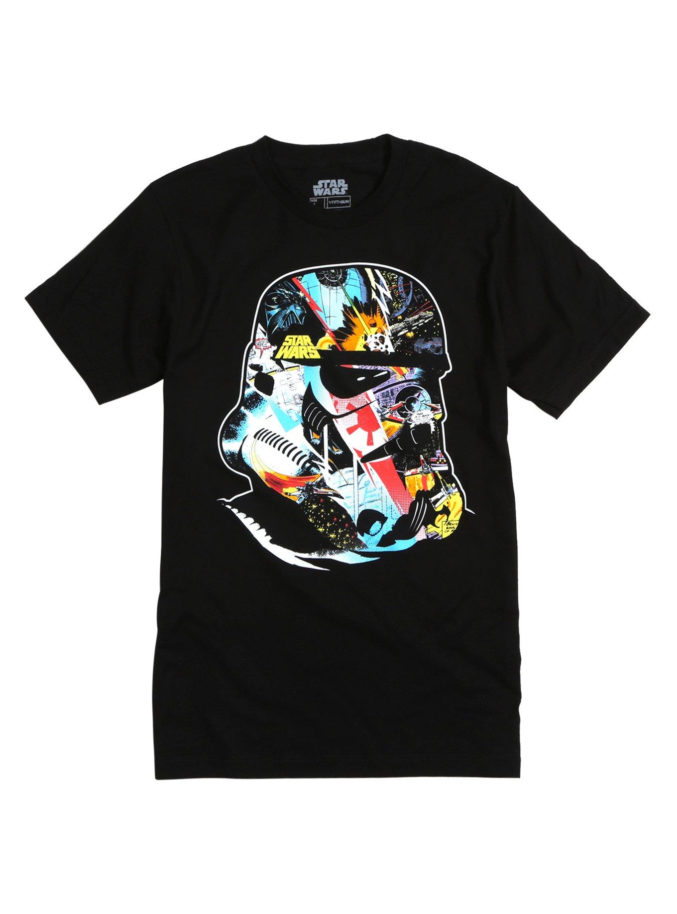 Star Wars Stormtrooper Comic Fill Helmet T-Shirt, BLACK, hi-res