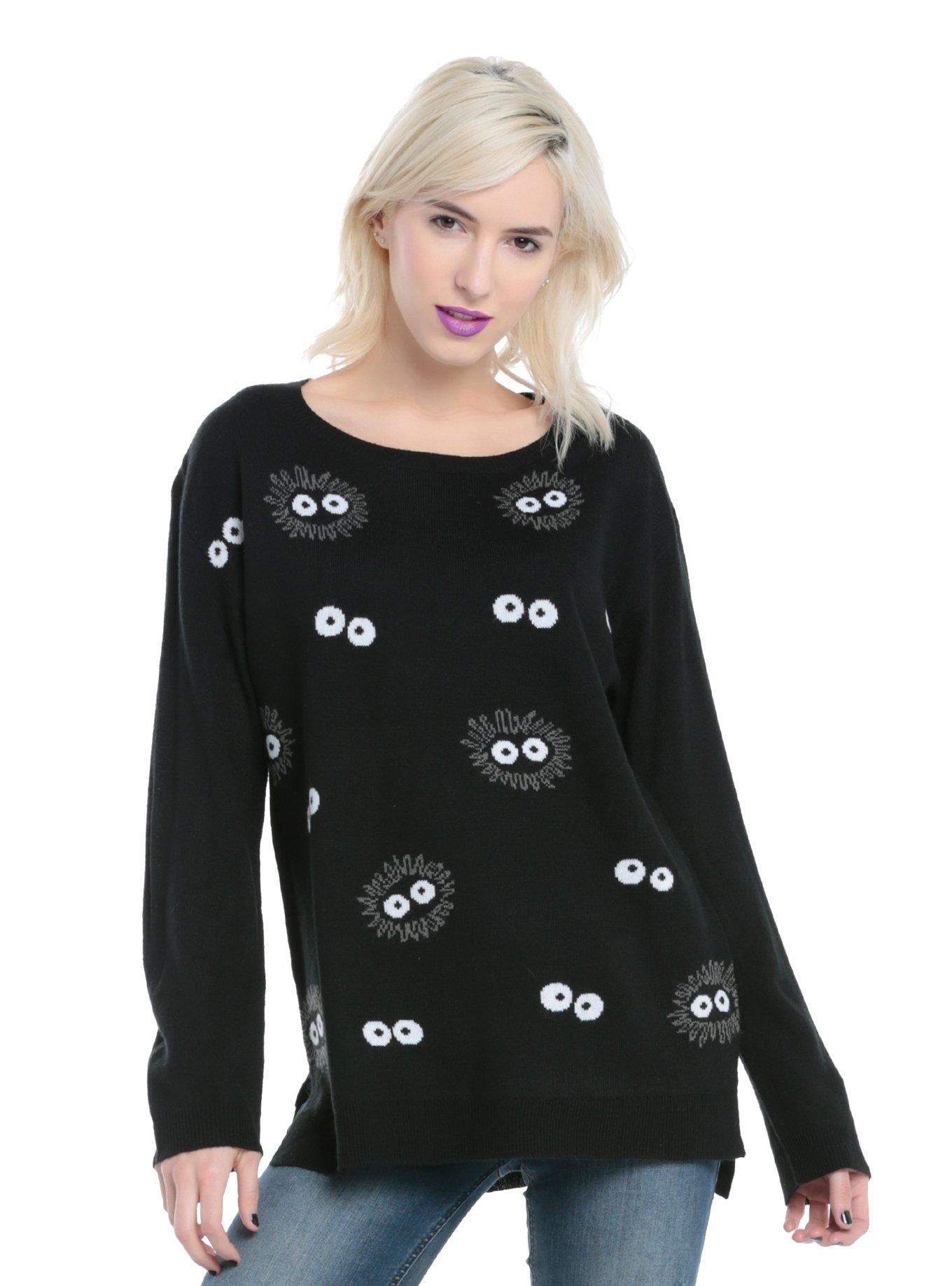 Her Universe Studio Ghibli My Neighbor Totoro Soot Sprite Girls Intarsia Sweater, BLACK, hi-res