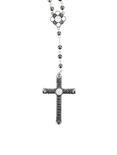 Black Beaded Opal Cross Rosary, , hi-res