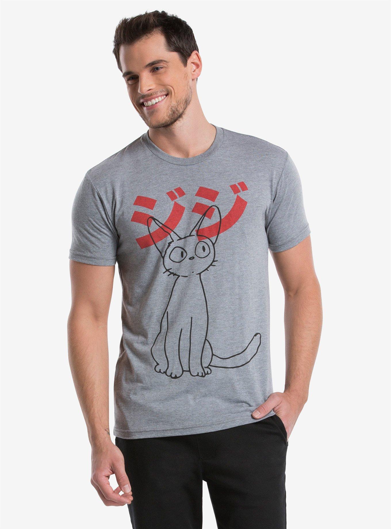 Kiki&rsquo;s Delivery Service Jiji Kanji Graphic T-Shirt, NAVY, hi-res