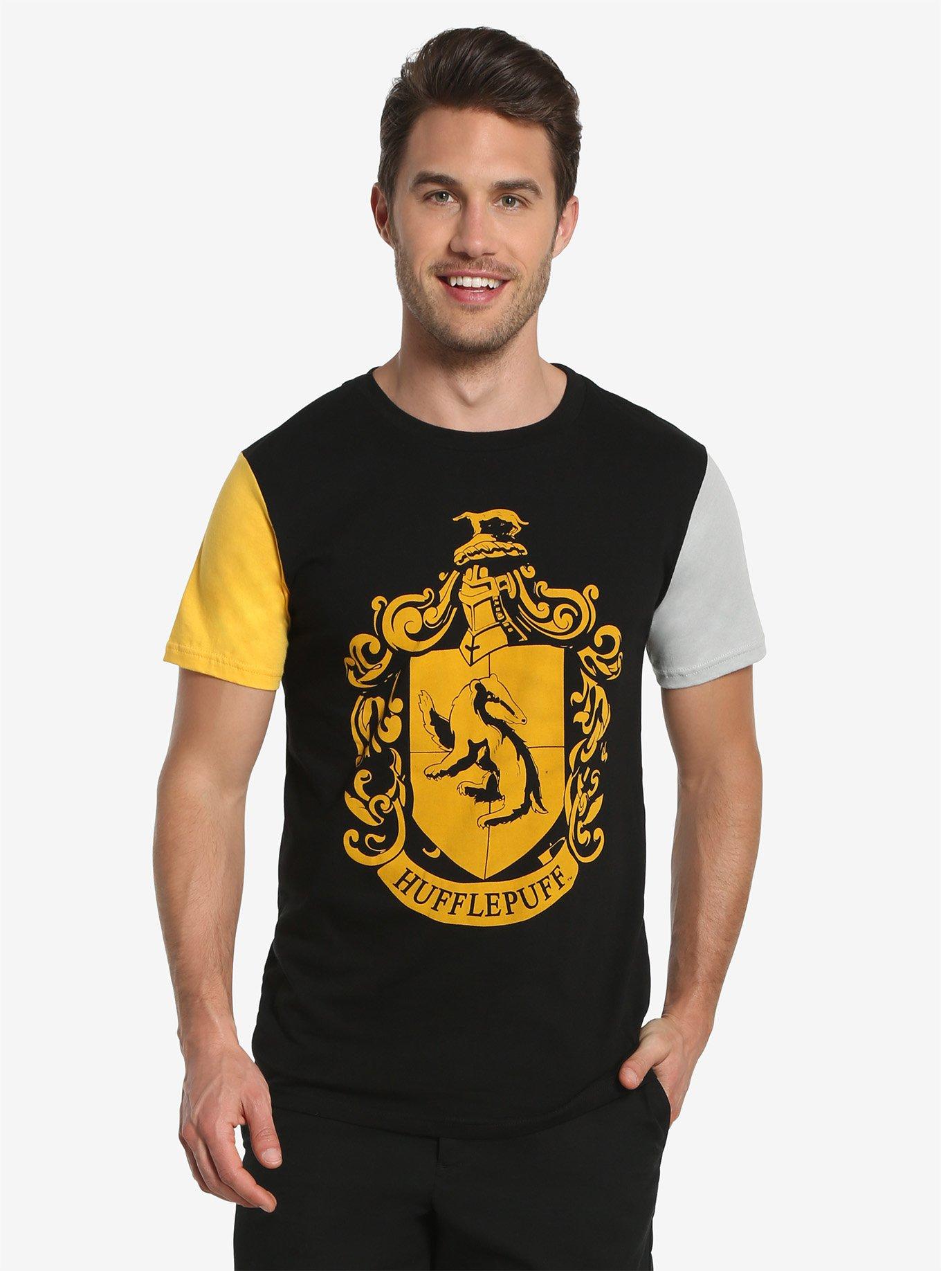 Harry Potter Hufflepuff Colorblock Tee, GREY, hi-res