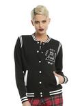Fall Out Boy Girls Varsity Jacket, BLACK, hi-res