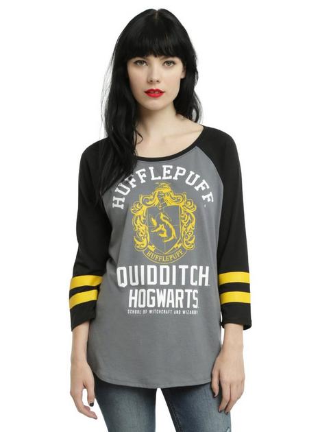 Harry Potter Hufflepuff Quidditch Girls Raglan | Hot Topic