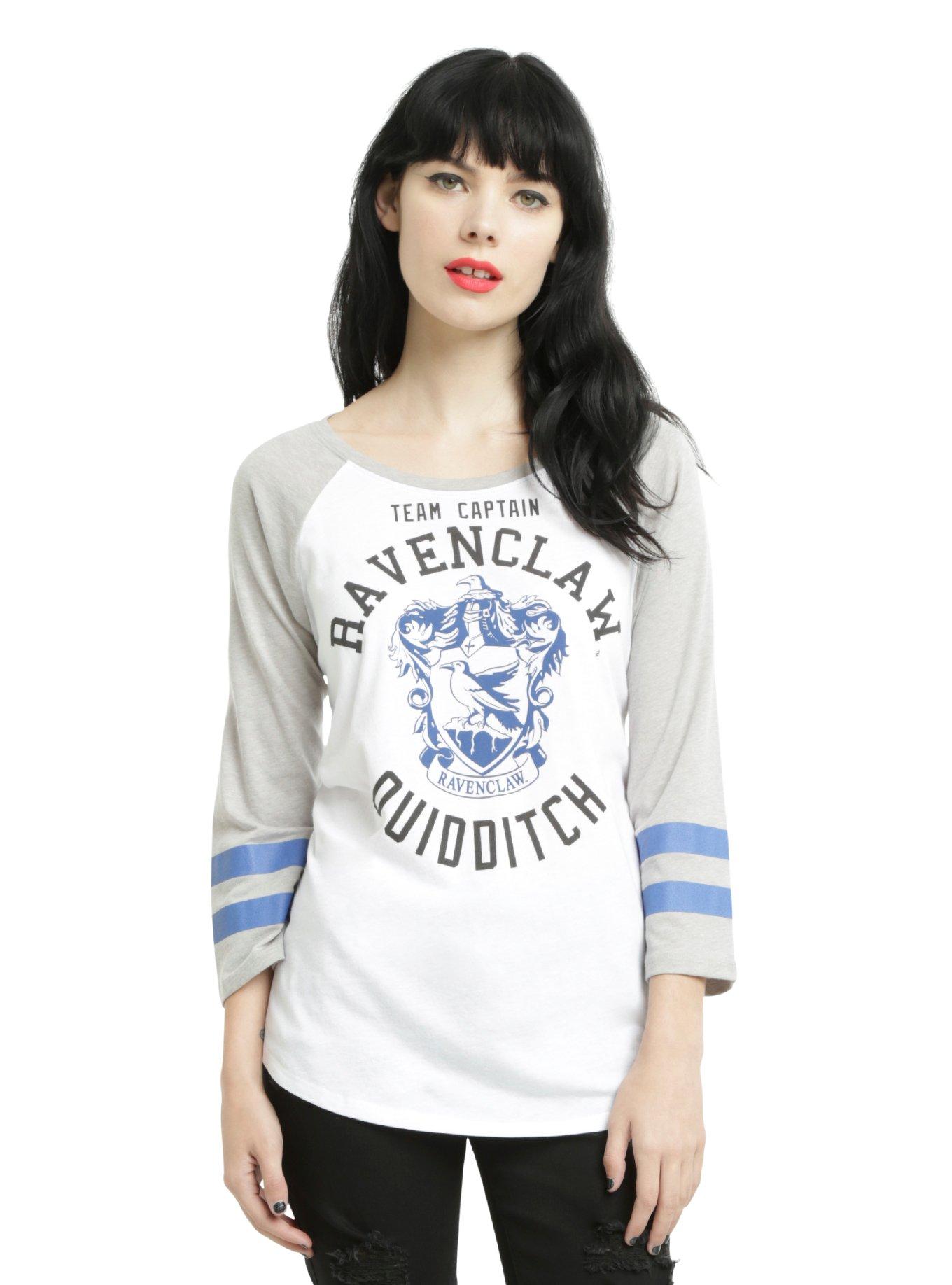 Harry Potter Ravenclaw Quidditch Team Captain Girls Raglan, WHITE, hi-res