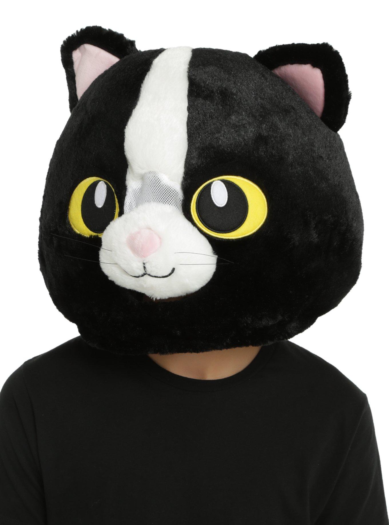 Black & White Cat Mascot Head, , hi-res