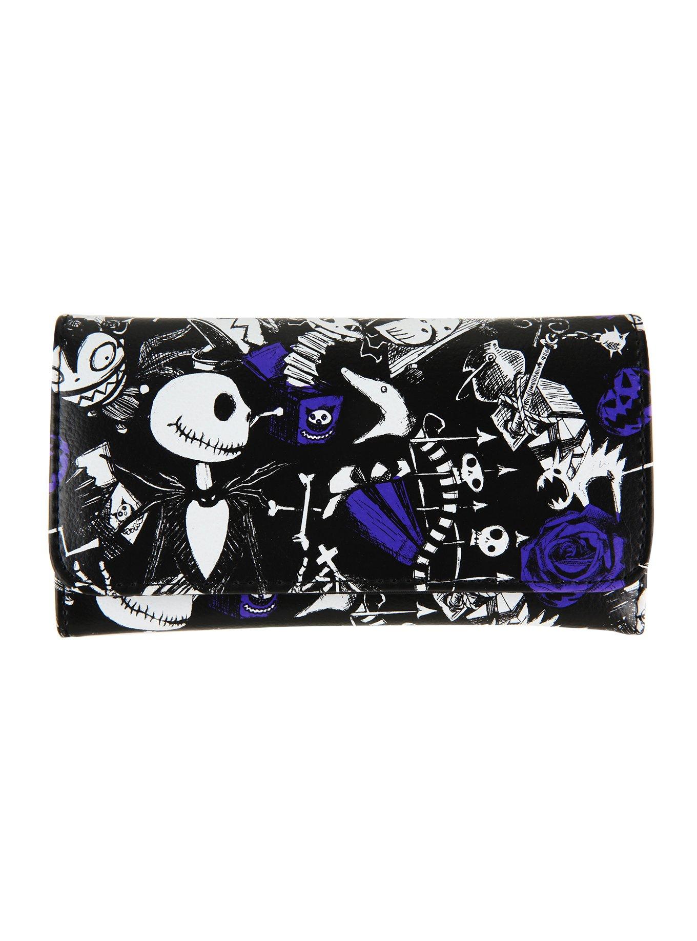 The Nightmare Before Christmas Sketched Icons Flap Wallet, , hi-res