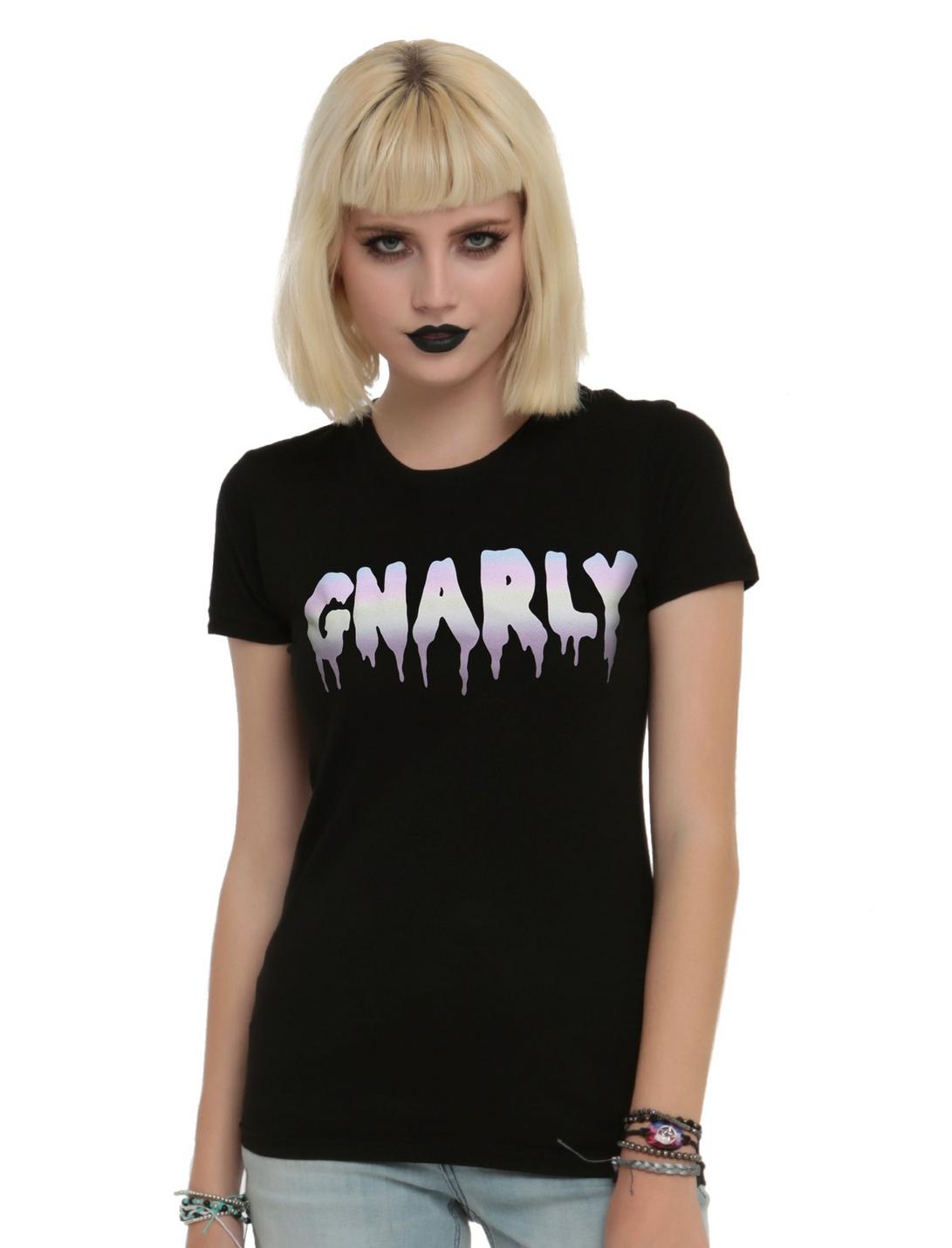 Pastel Gnarly Girls T-Shirt, BLACK, hi-res