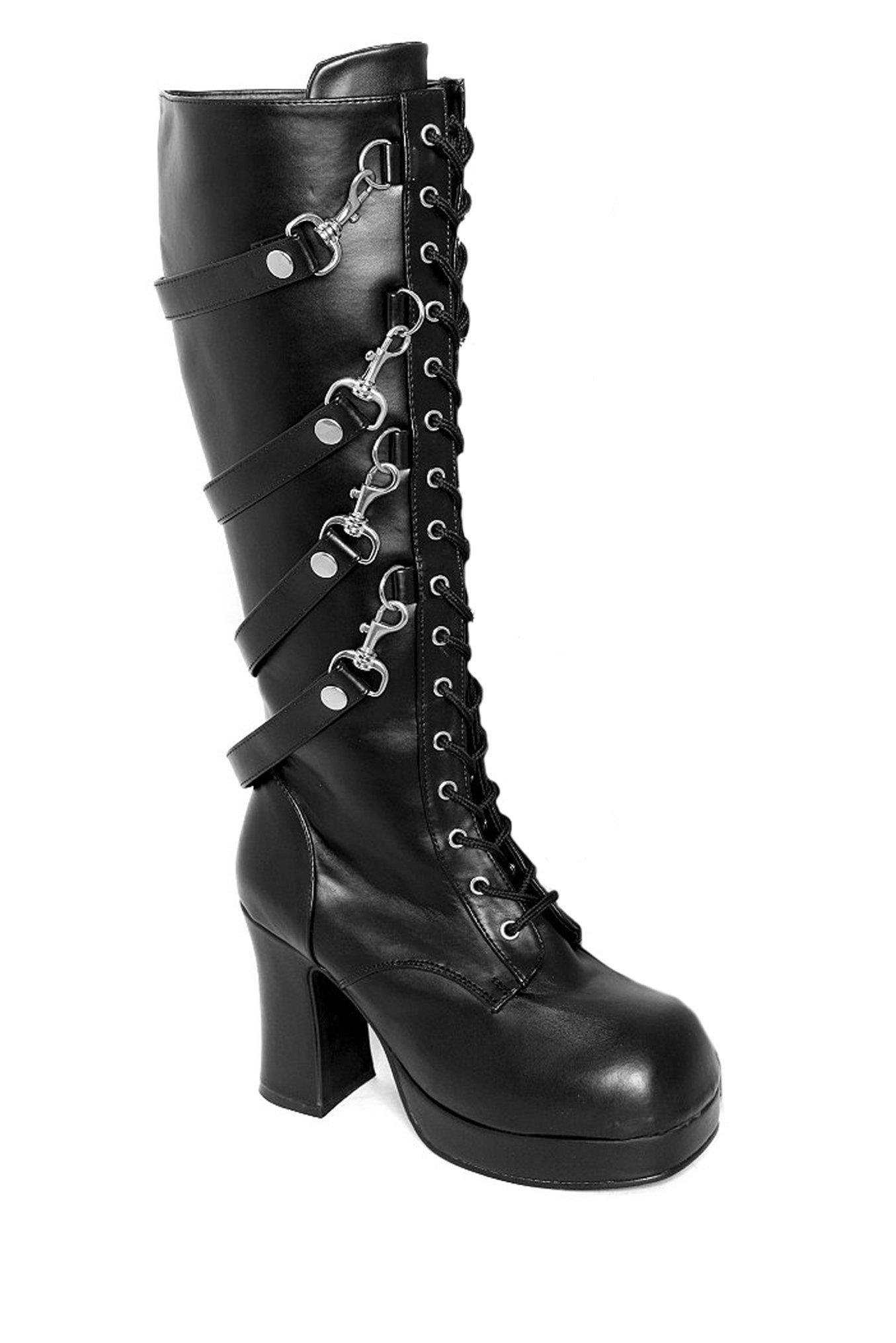 Demonia Gothika Lace-Up Boots, BLACK, hi-res