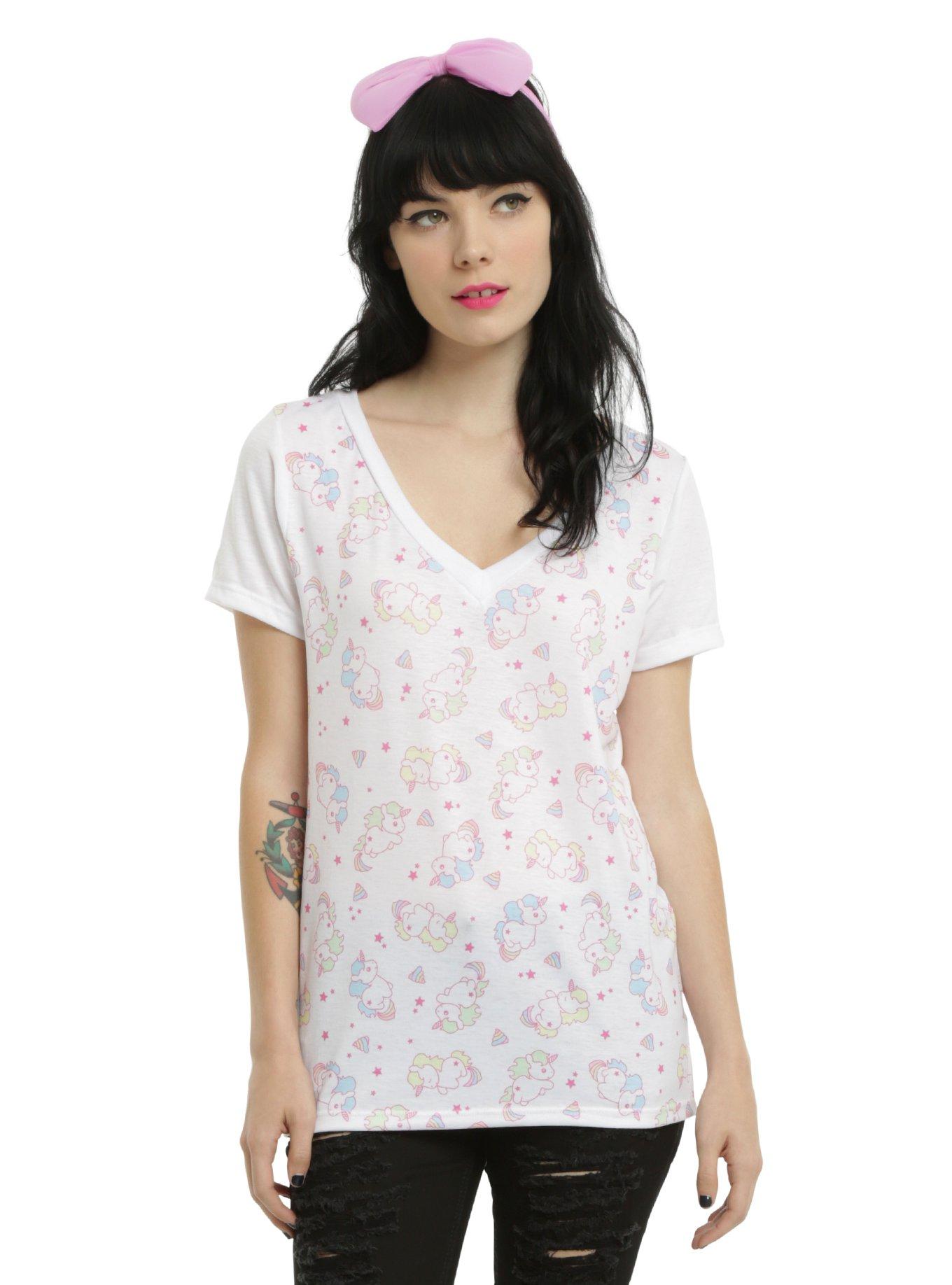 Chubby Unicorn Tossed Girls T-Shirt | Hot Topic