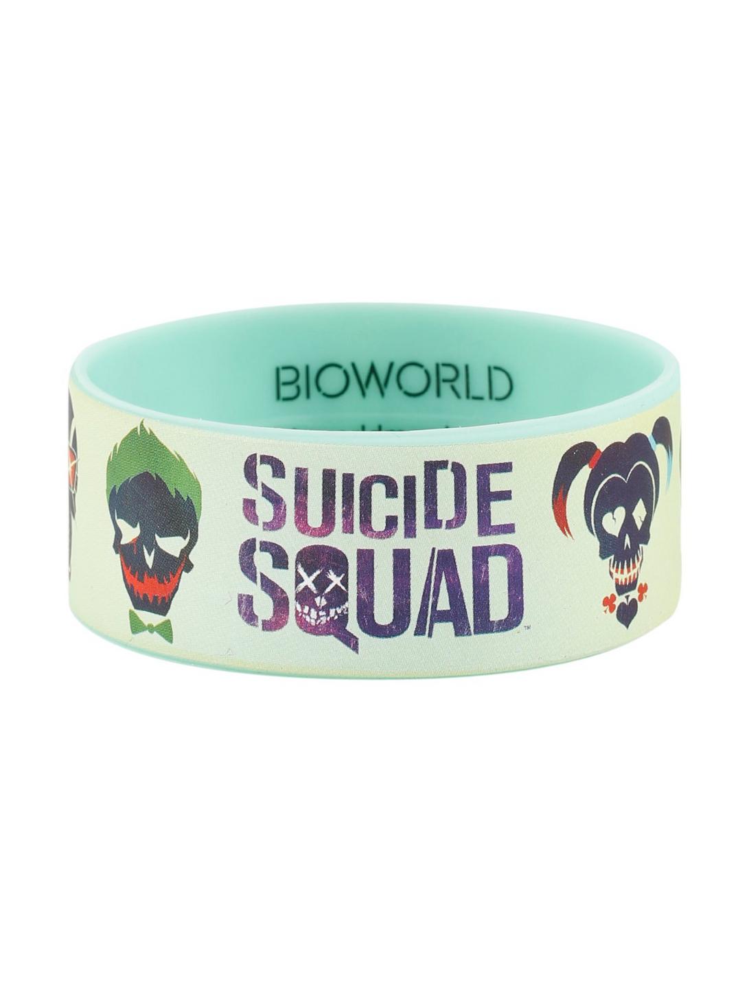 DC Comics Suicide Squad Character Skulls Rubber Bracelet, , hi-res
