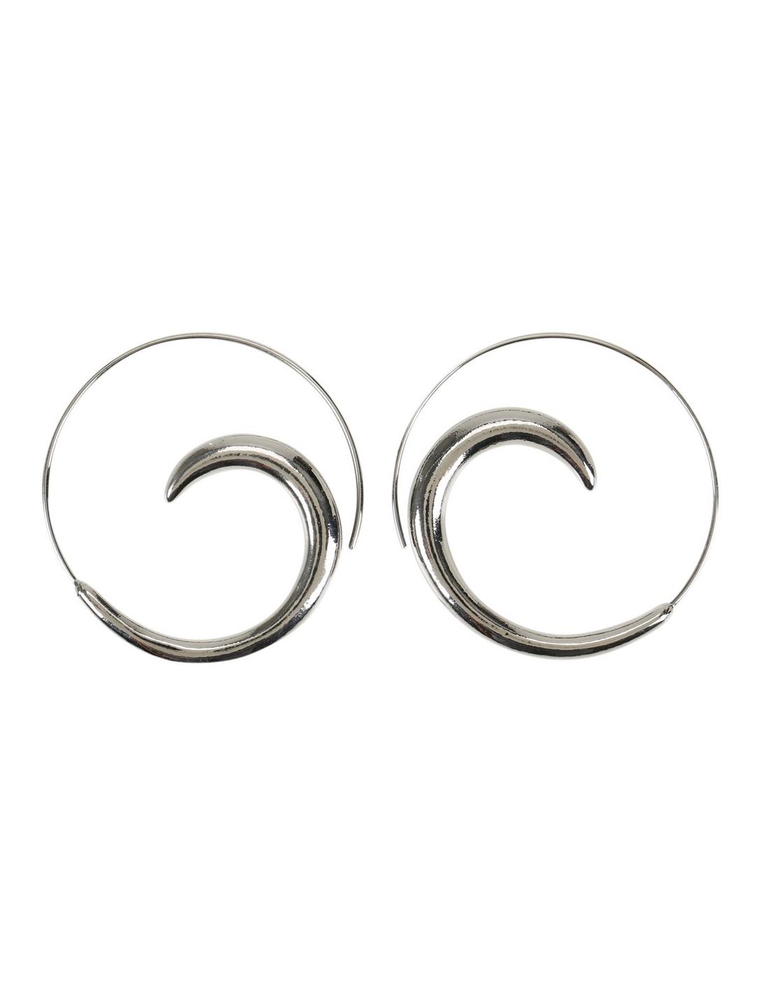 Blackheart Hematite Swirl Earrings, , hi-res
