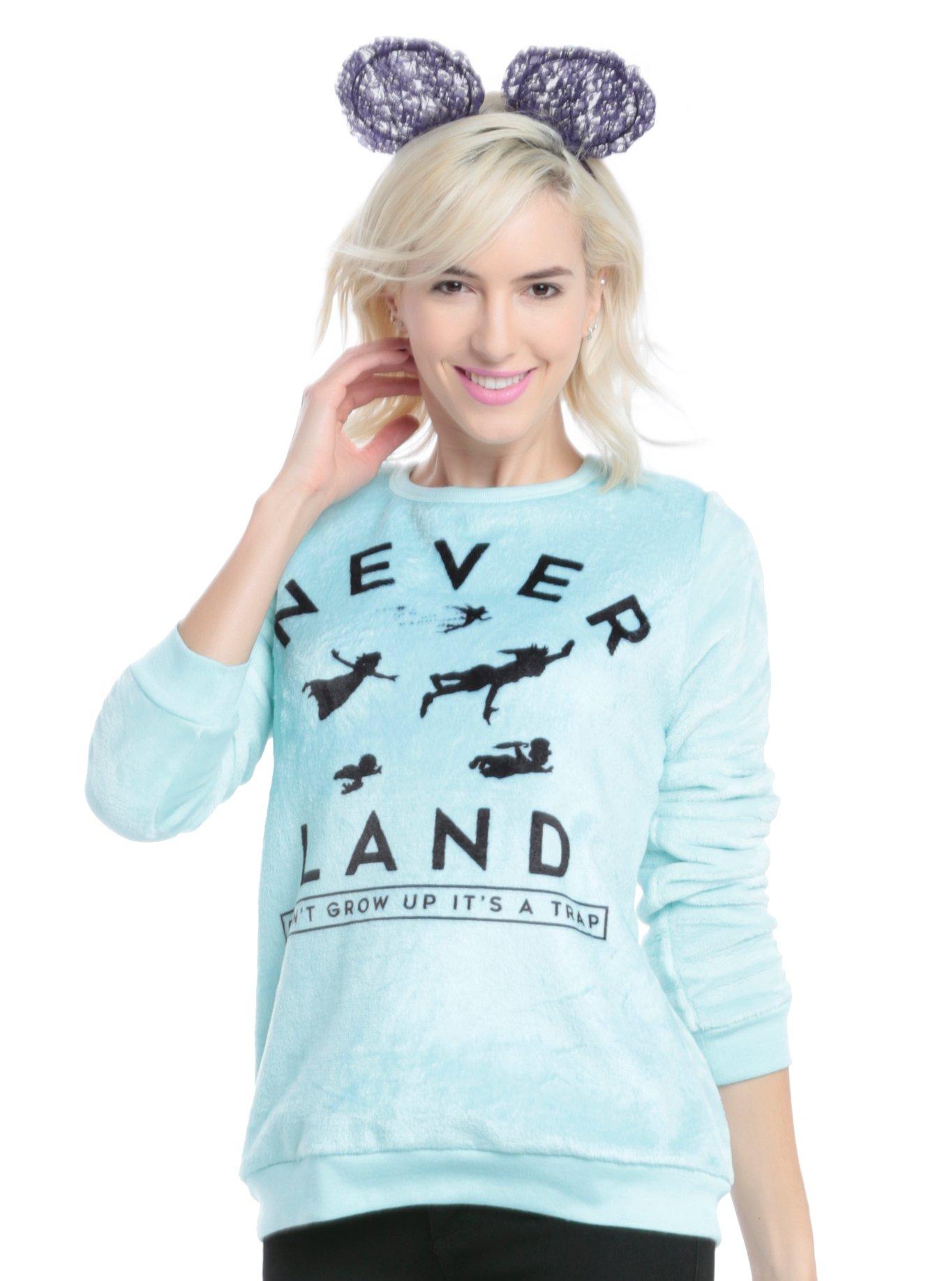 Disney Peter Pan Neverland Girls Fuzzy Sweater, GREEN, hi-res