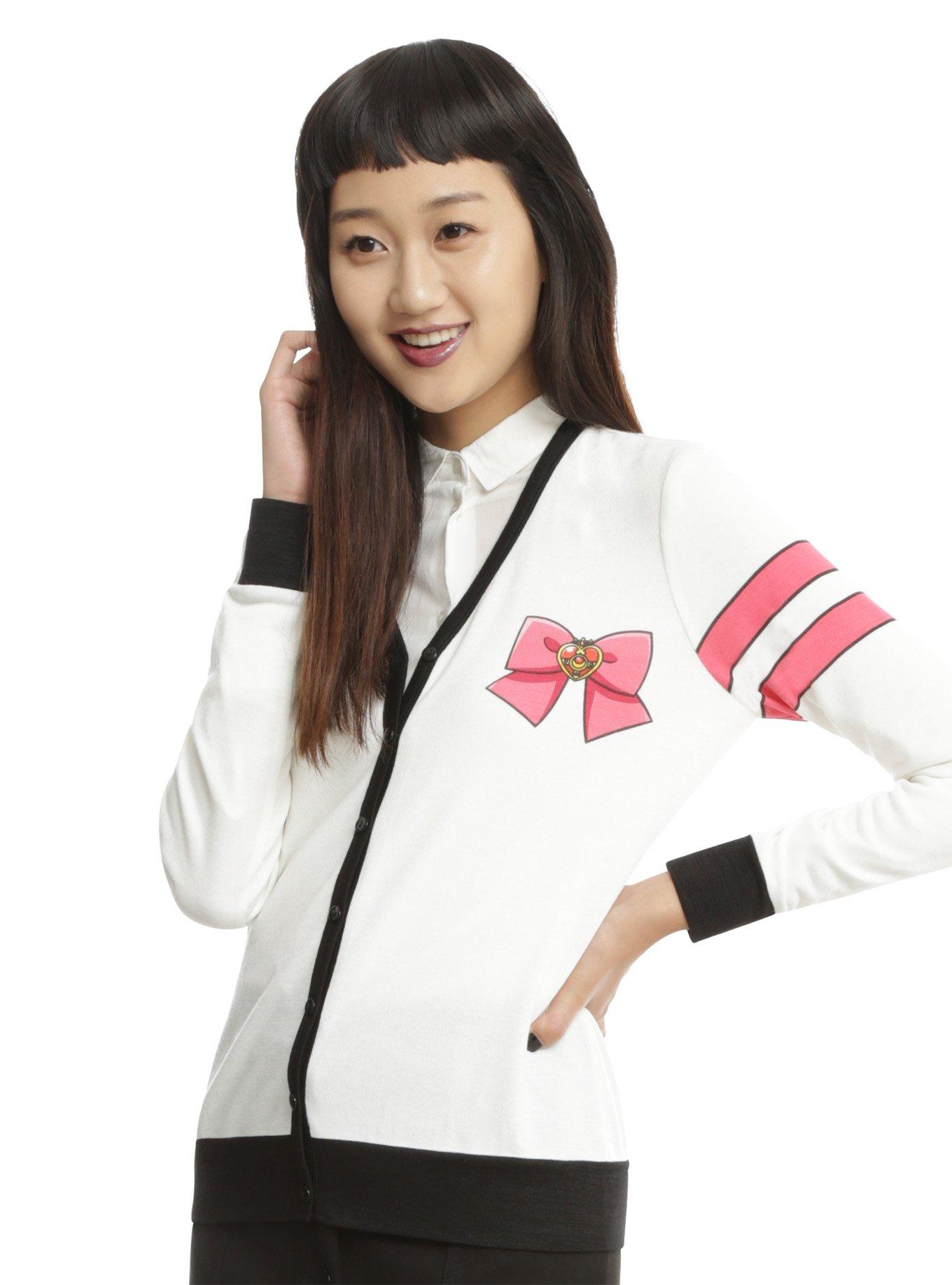 Sailor Moon Group Girls Cardigan, WHITE, hi-res