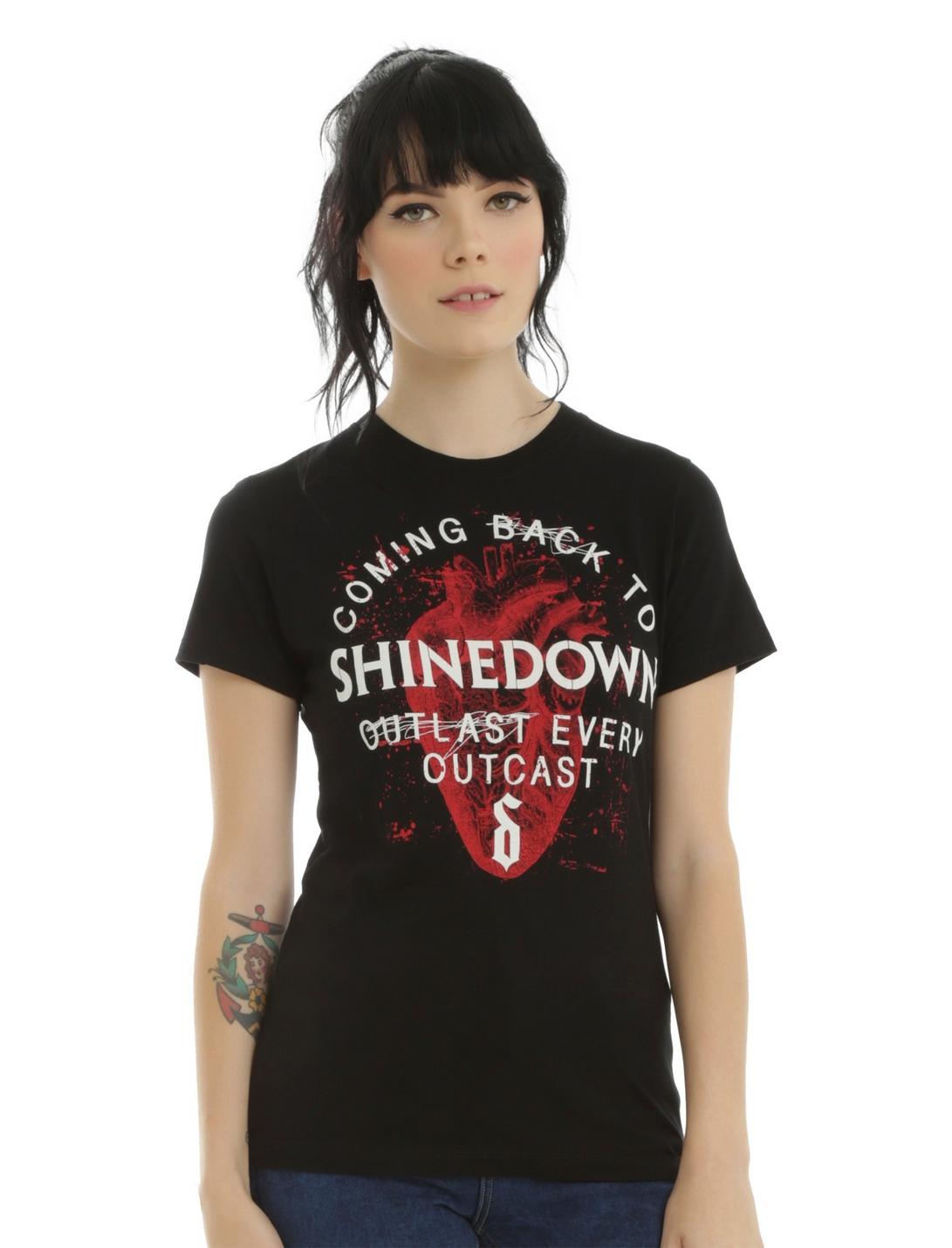 Shinedown Outcast Girls T-Shirt, BLACK, hi-res