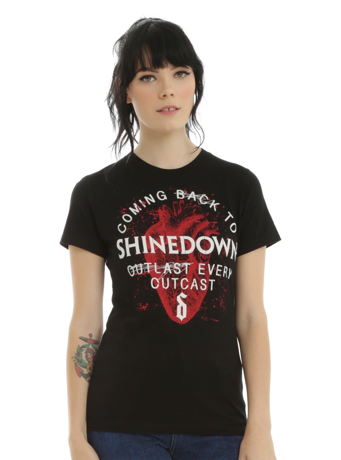 Shinedown Outcast Girls T-Shirt, BLACK, hi-res
