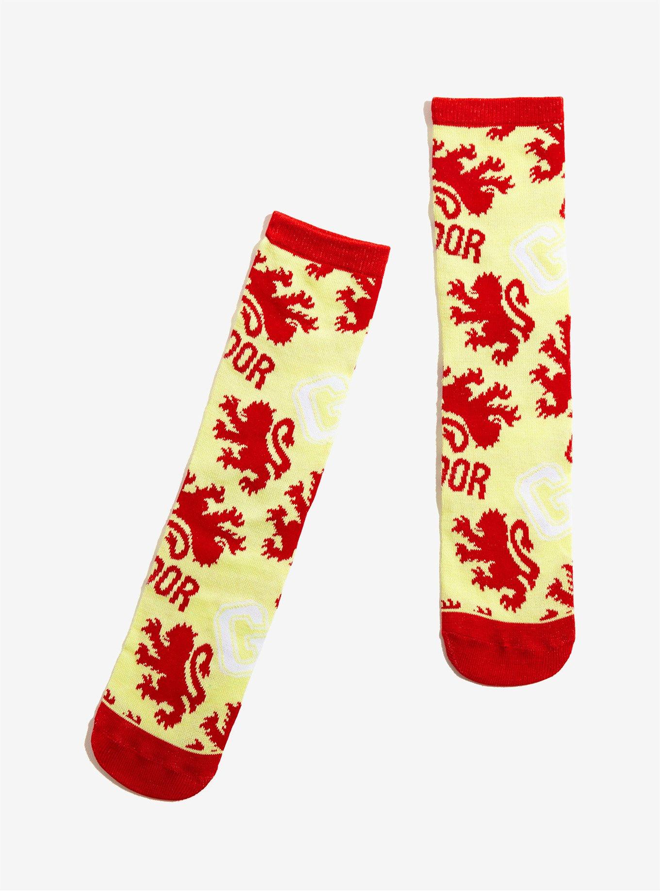 Harry Potter Gryffindor Yellow Crew Socks, , hi-res