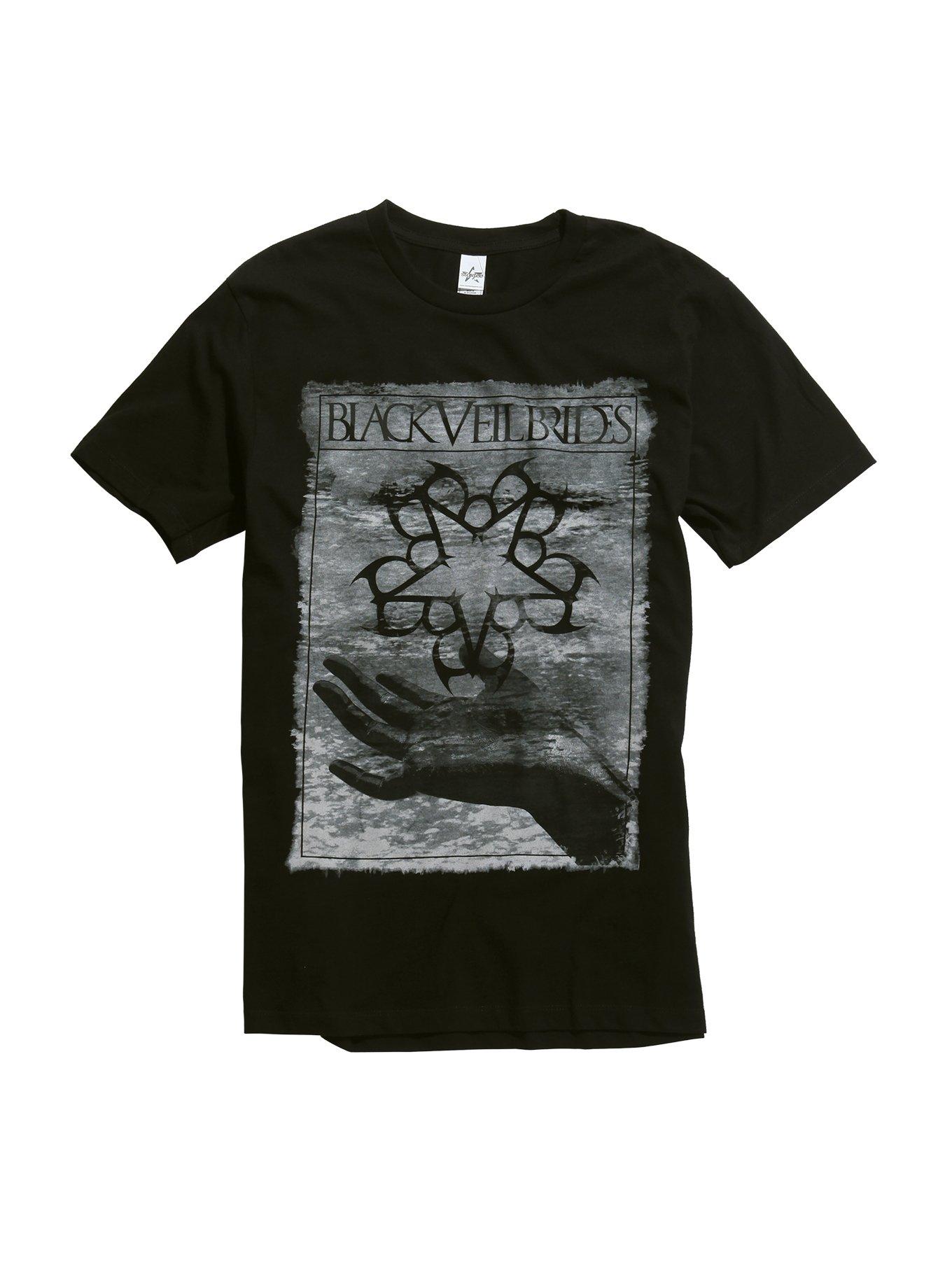 Black Veil Brides Hand Logo T-Shirt, BLACK, hi-res
