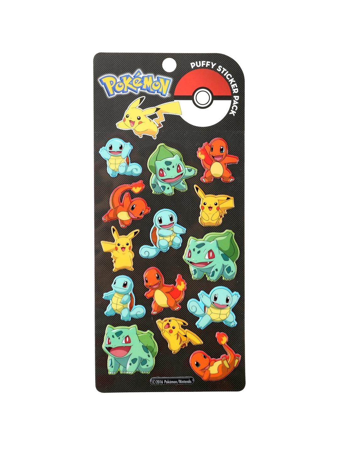 Pokemon Starters Puffy Sticker Pack, , hi-res